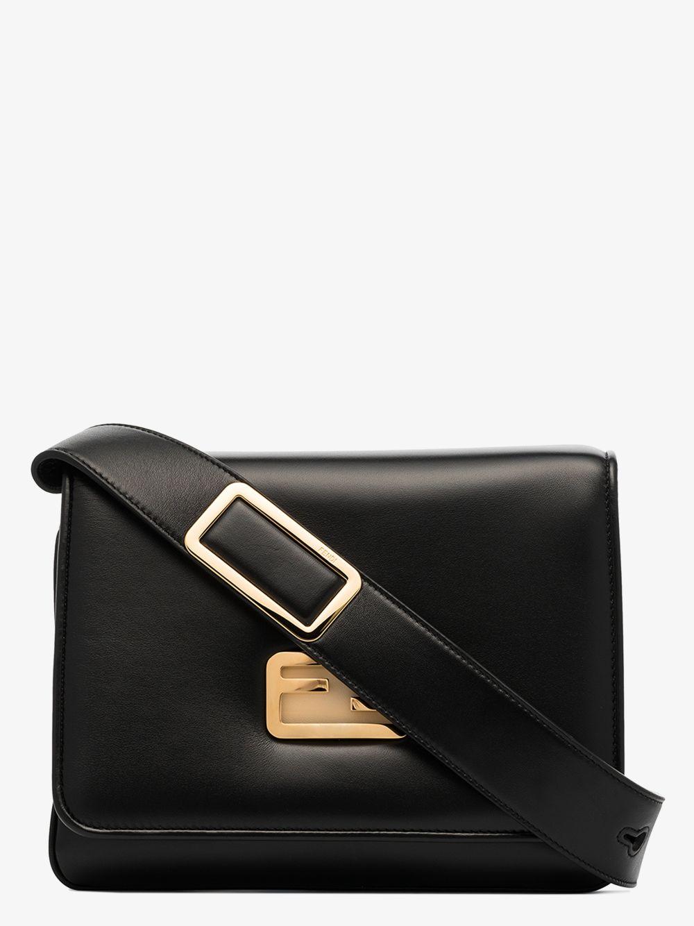 Fendi Medium Id Shoulder Bag in Black | Lyst