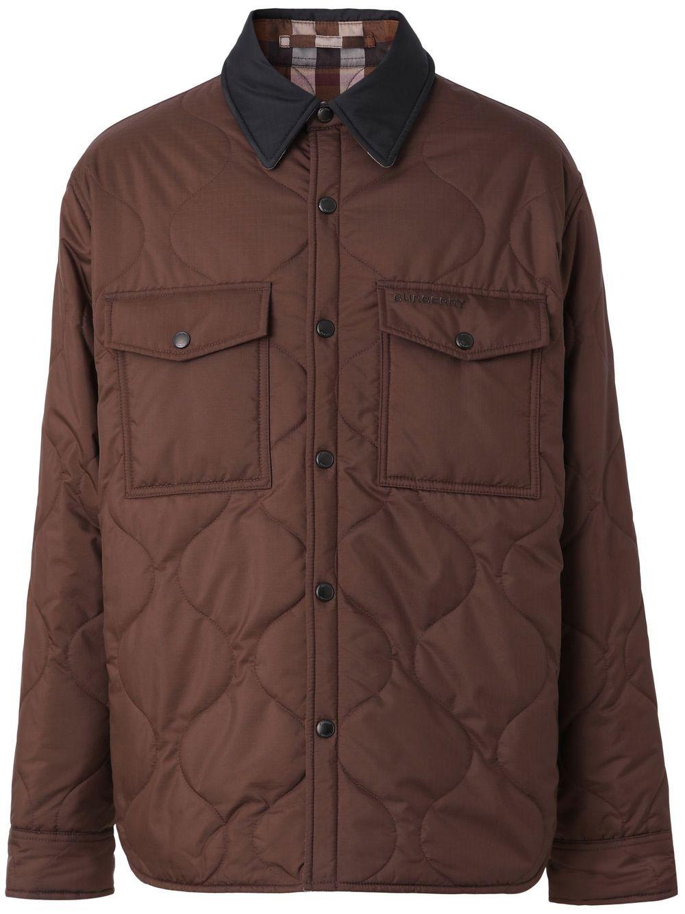 Burberry Collam Quilted Jacket in Brown for Men | Lyst