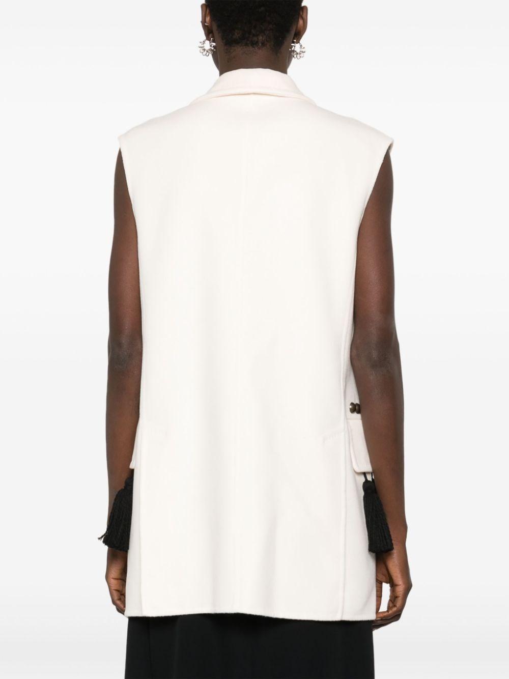VIP【送料関税込】MAXMARA STUDDED WOOL VEST Max Mara Studded Wool Vest in Natural | Lyst