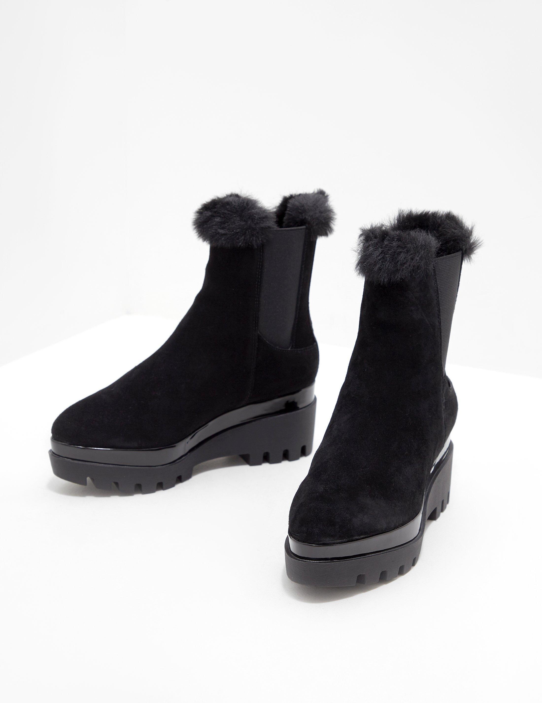 DKNY Womens Bax Wedge Boots Black - Lyst