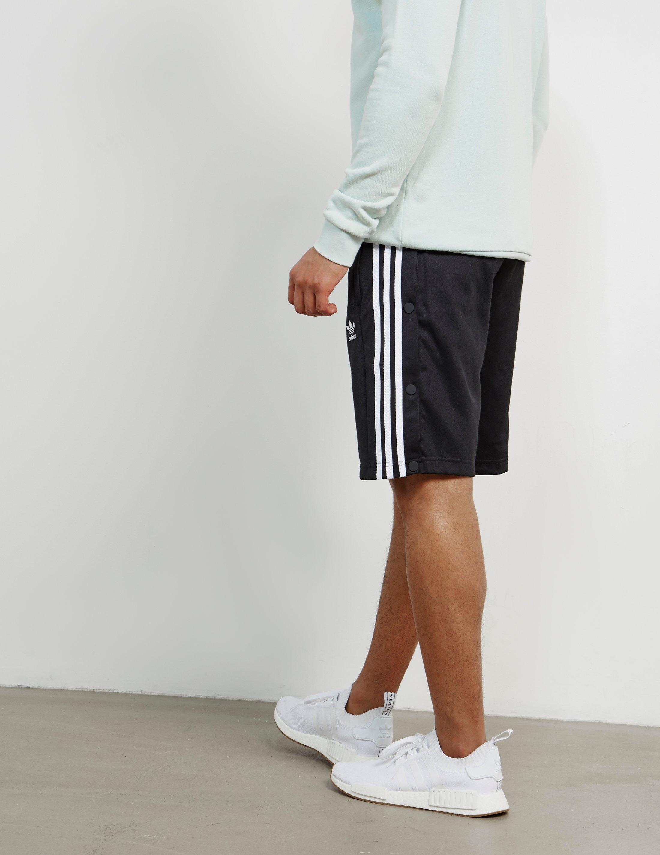 Cotton Mens Snap Button Shorts Black 