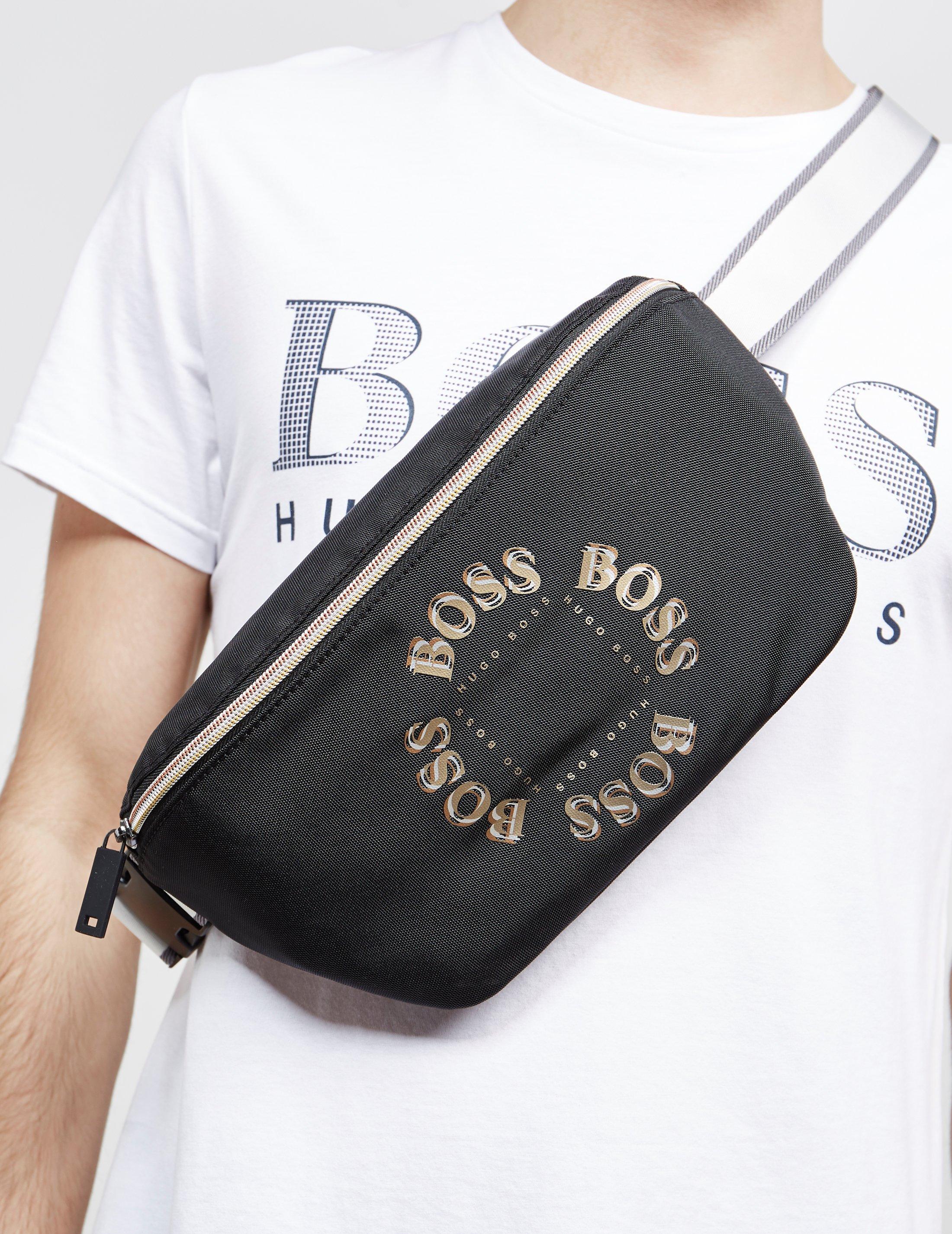 BOSS by Hugo Boss Circle Logo Bum Bag Black for Men - Lyst