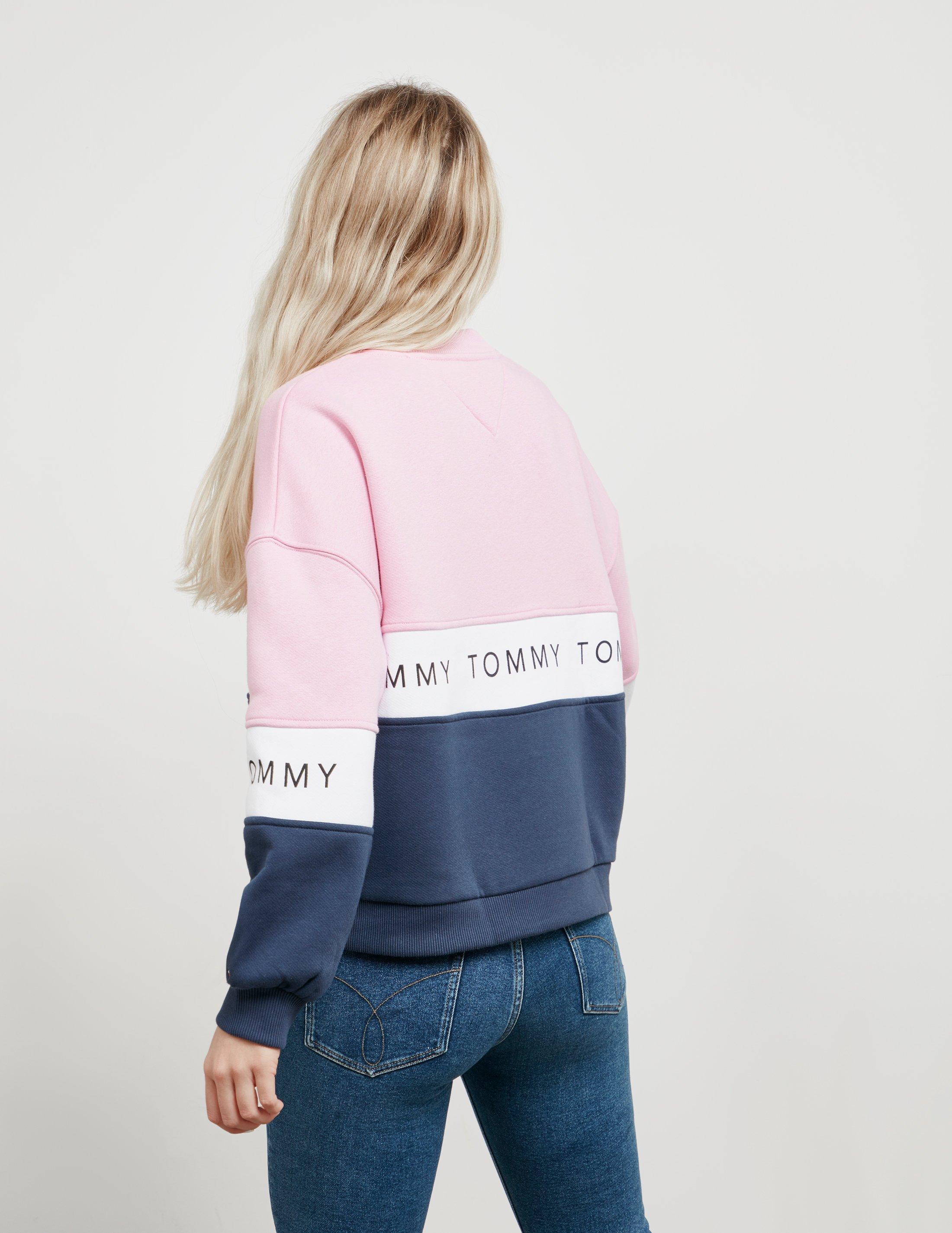 Tommy Hilfiger Women's Pink Sweatshirt Italy, SAVE 59% - icarus.photos