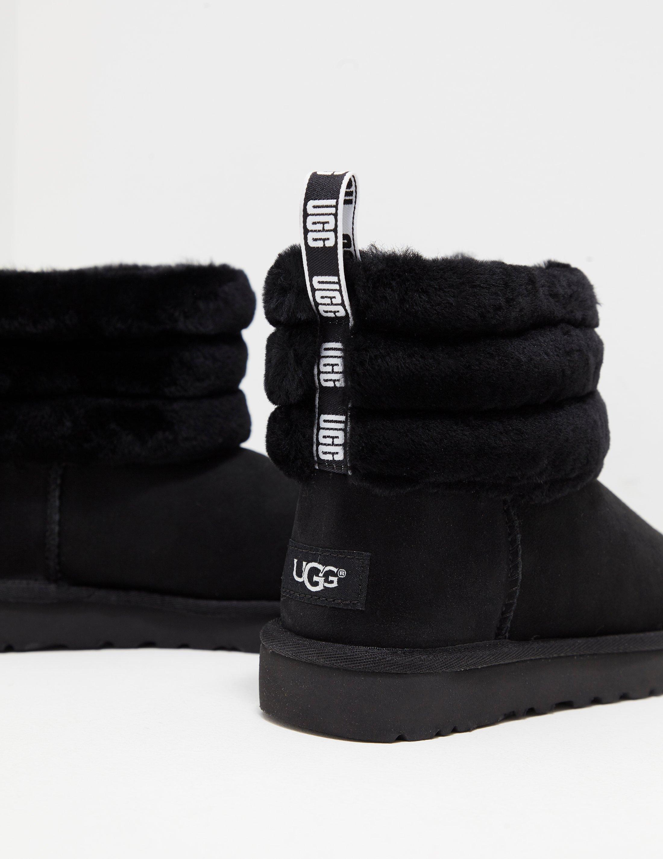 black quilted uggs