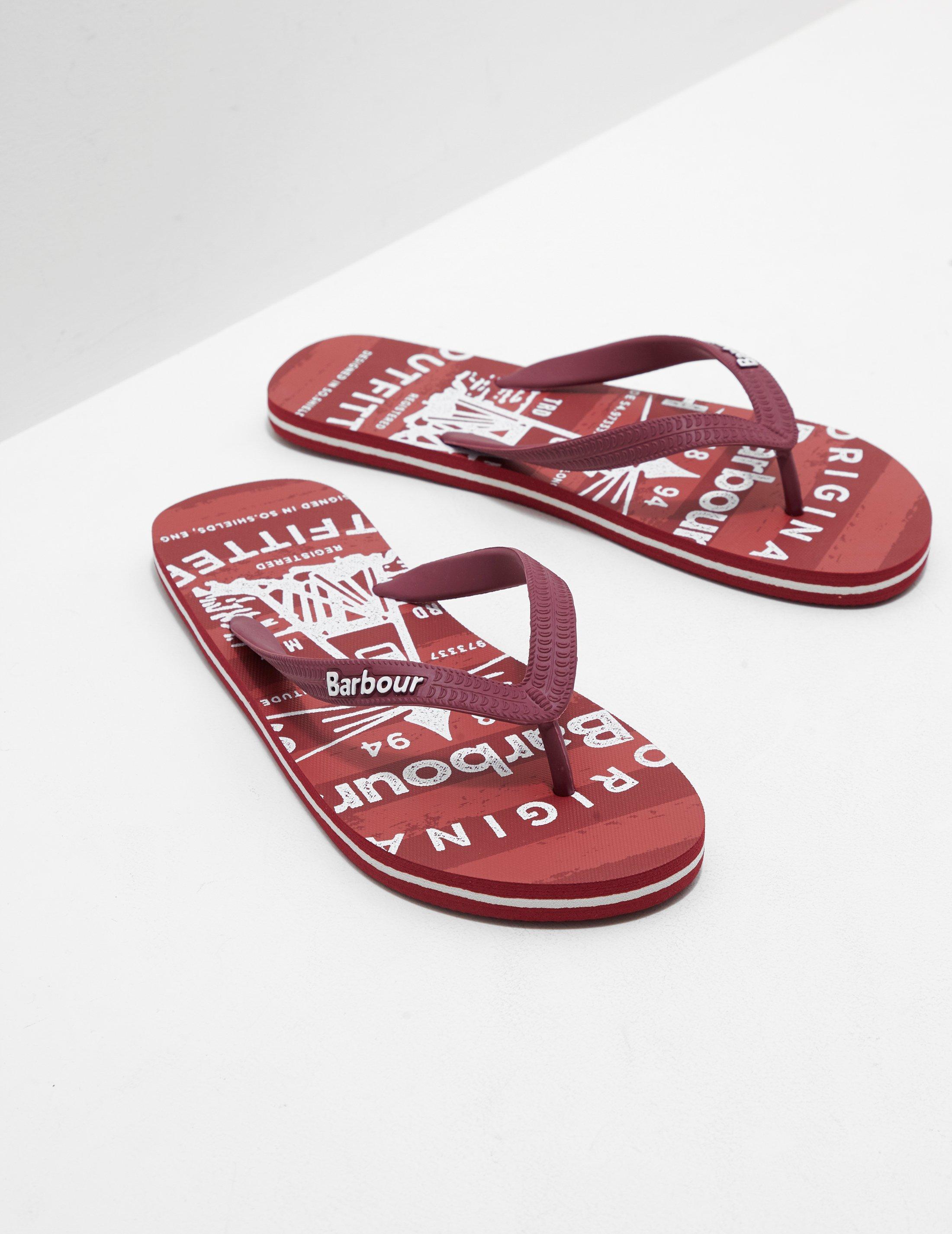 barbour flip flops