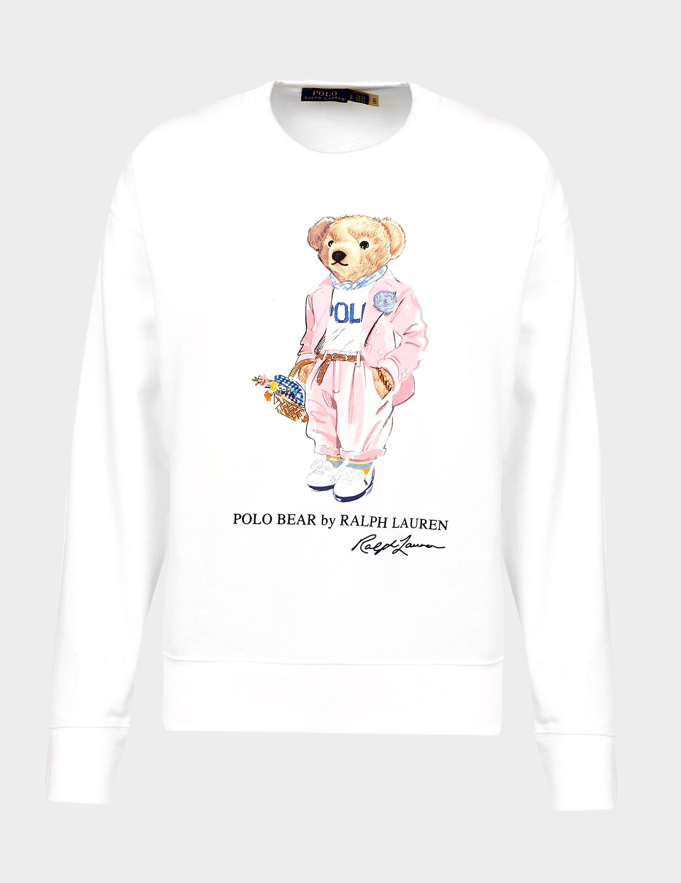 Polo Ralph Lauren Picnic Bear Sweatshirt in White | Lyst Canada