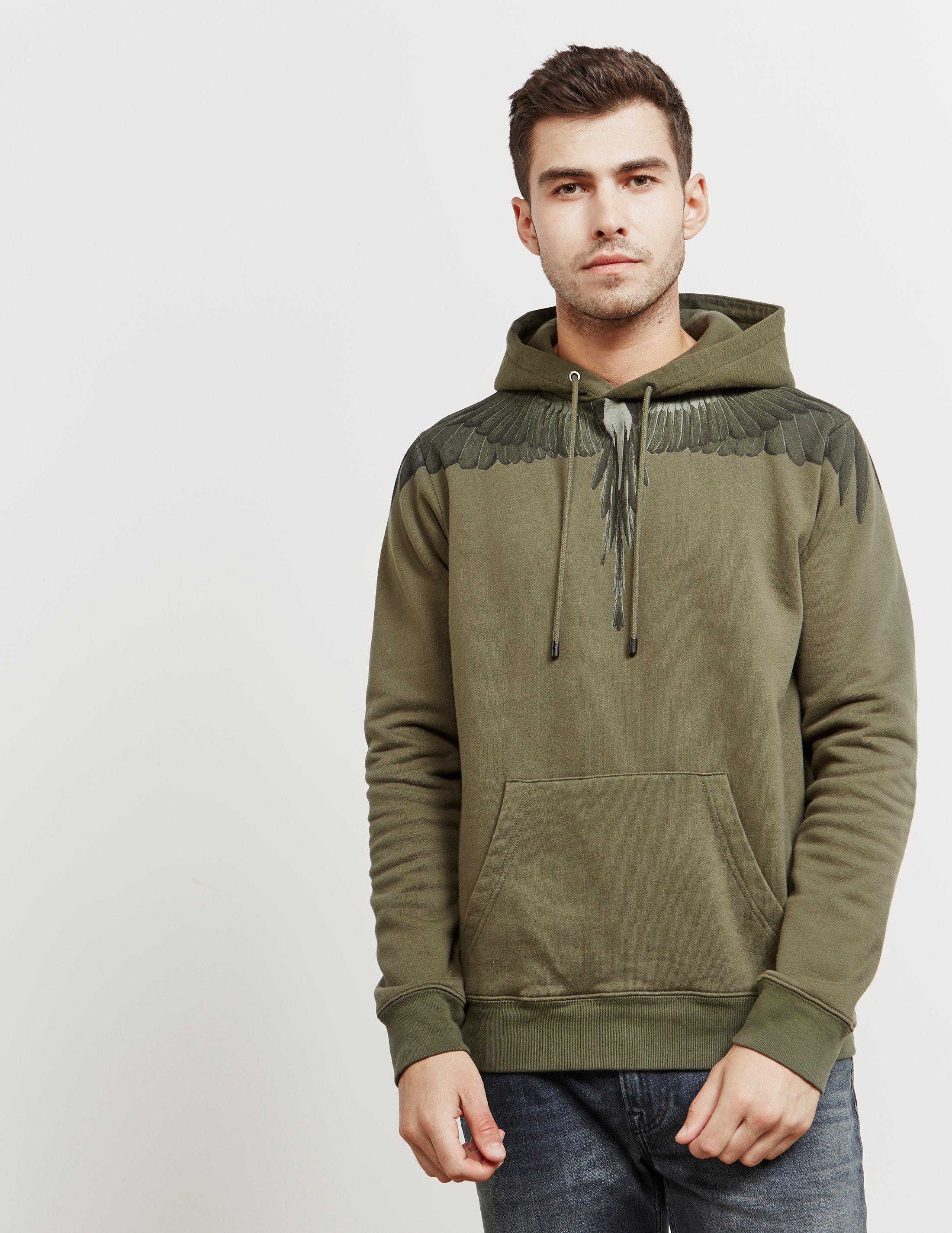 Marcelo Burlon Cotton Mens Wings Hoodie - Online Exclusive Green for Men |  Lyst