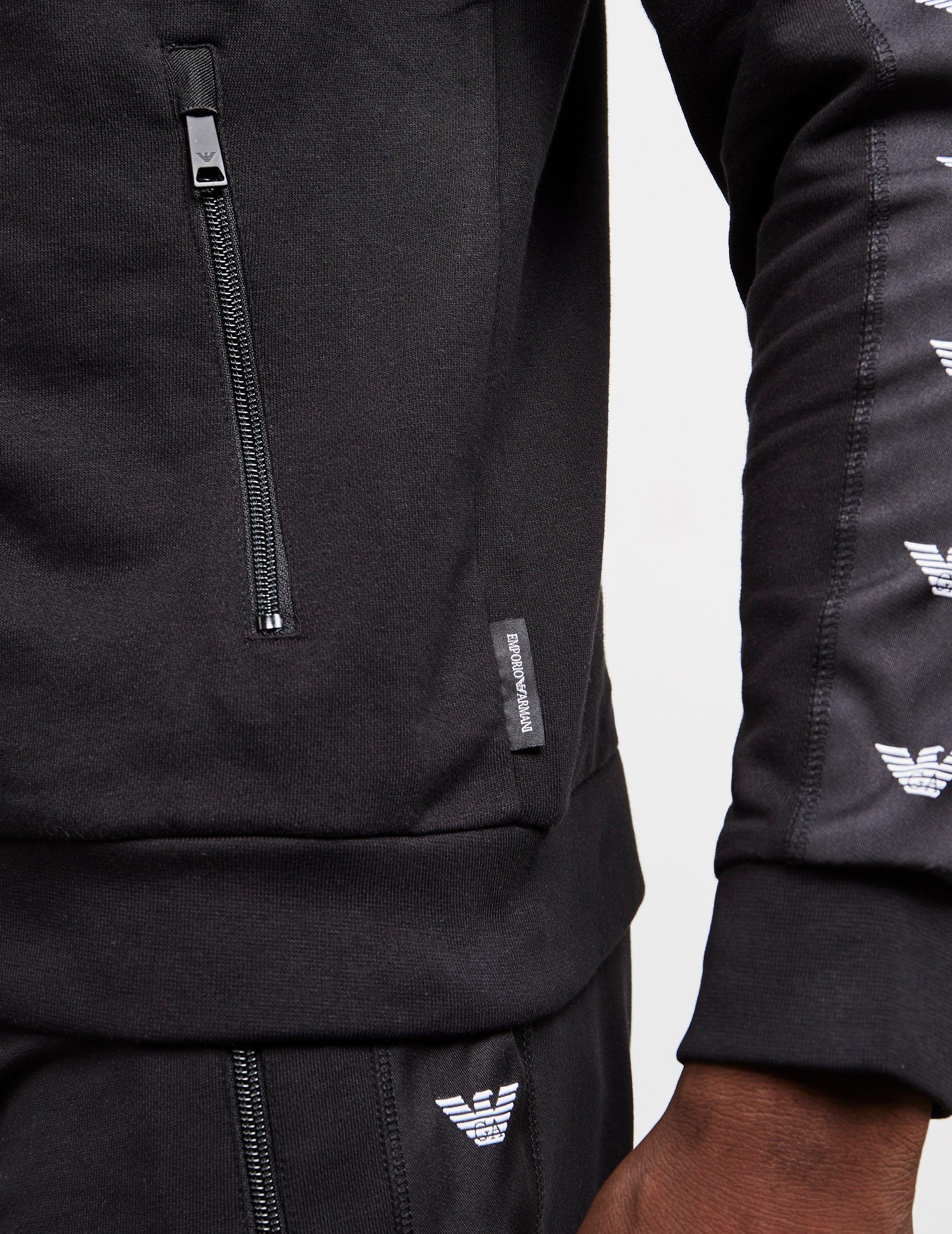 emporio armani eagle tape full zip hoodie