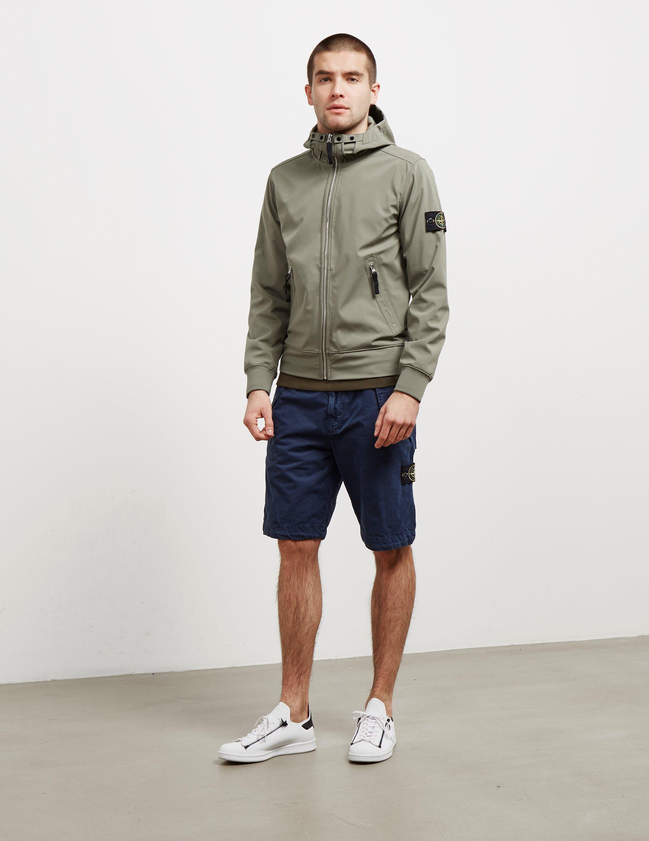 Stone Island Synthetic Mens Softshell Hooded Lightweight Jacket Green for  Men | Lyst