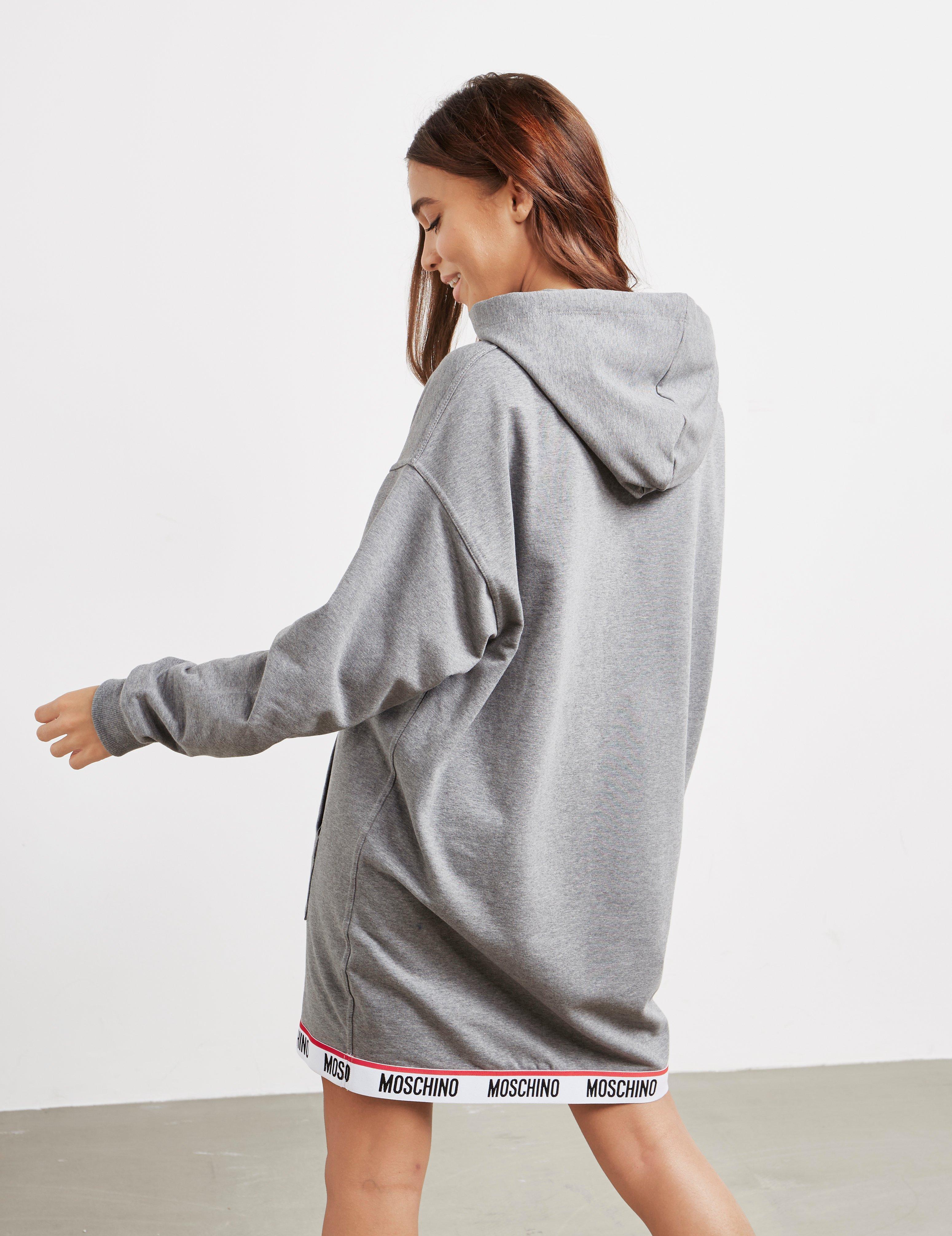 moschino hooded sweatshirt dress
