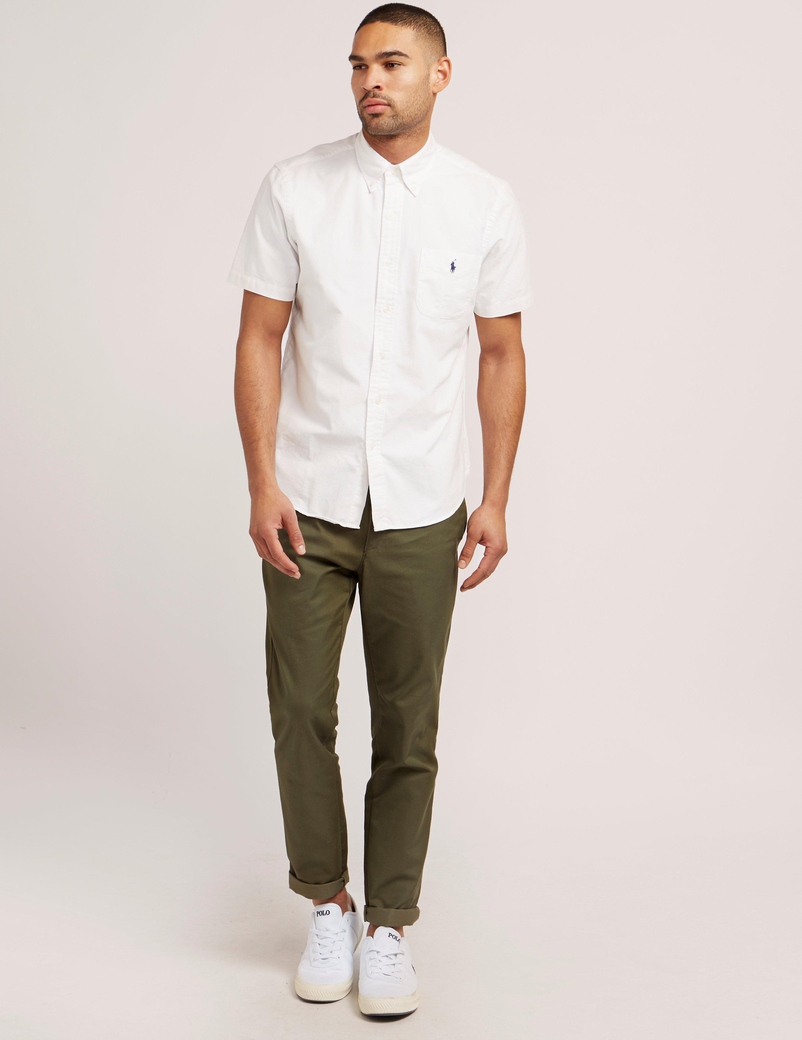 Polo Ralph Lauren Mens Oxford Short Sleeve Shirt White for Men | Lyst
