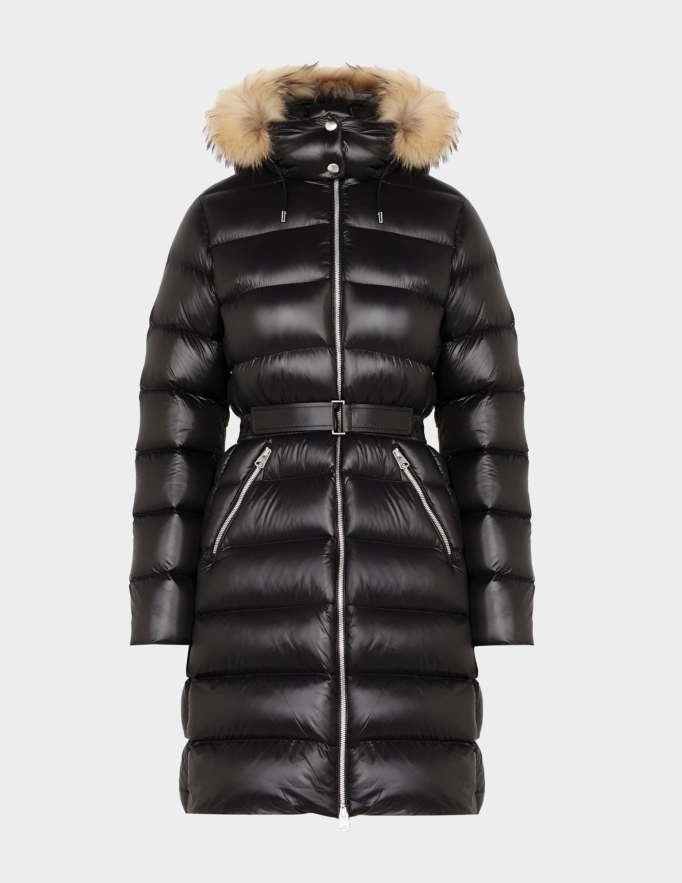 Mackage Valery Belted Fur Long Puffer 