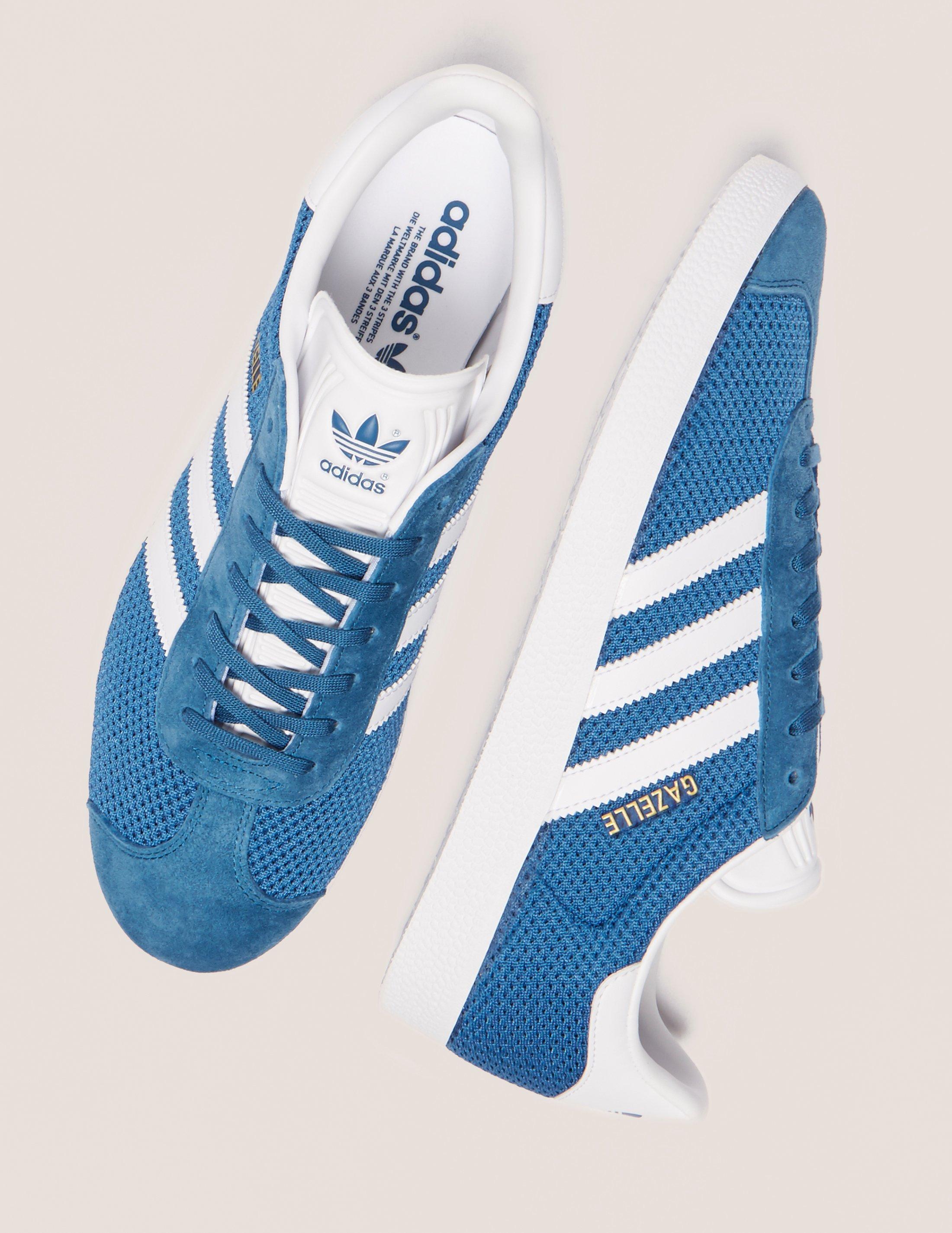 adidas Originals Leather Mens Gazelle Core Mesh Blue, Blue for Men ... adidas Originals Leather Mens Gazelle Core Mesh Blue, Blue for Men ...