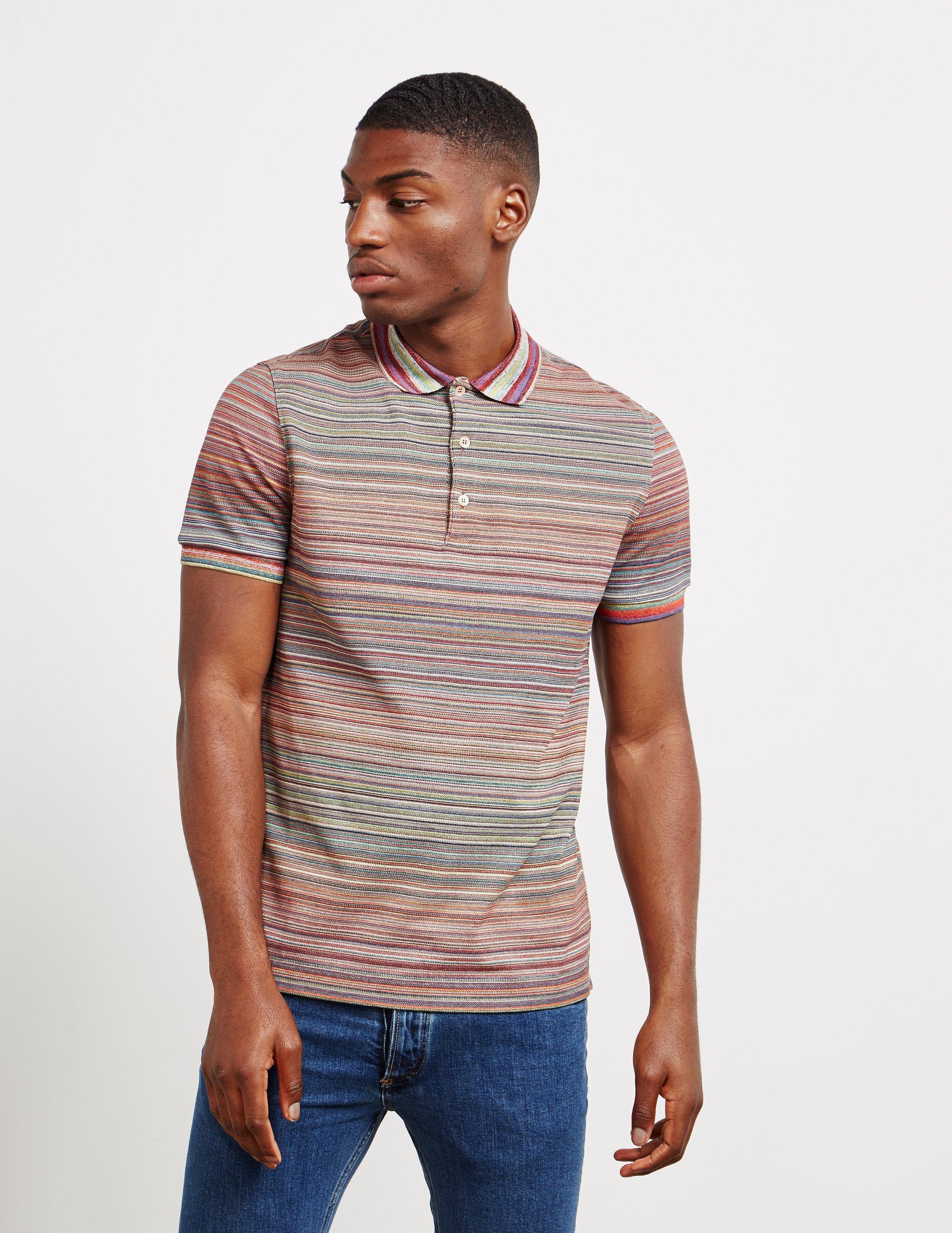 Missoni Cotton Dye Short Sleeve Polo Shirt Multi for Men | Lyst