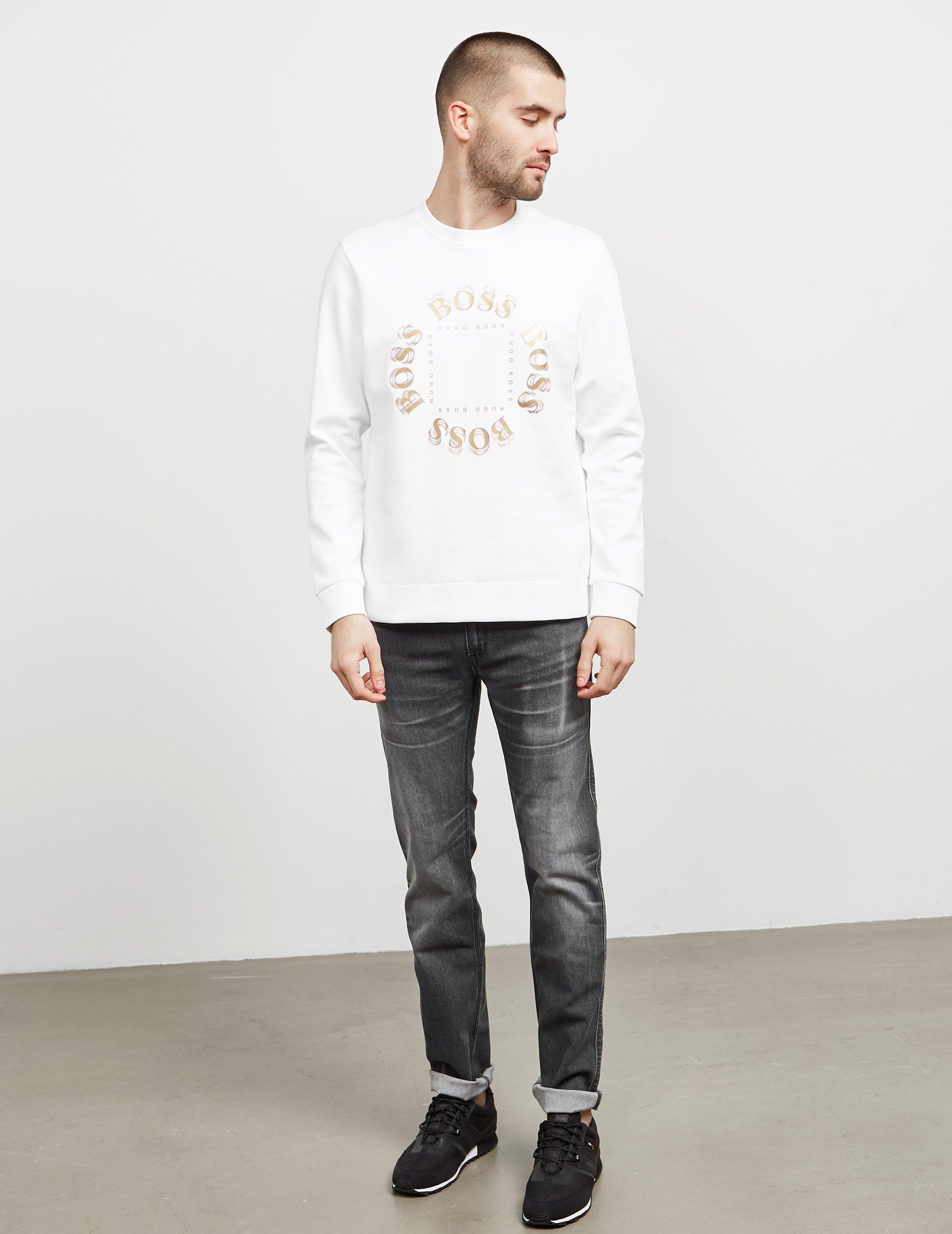 boss sweatshirt white
