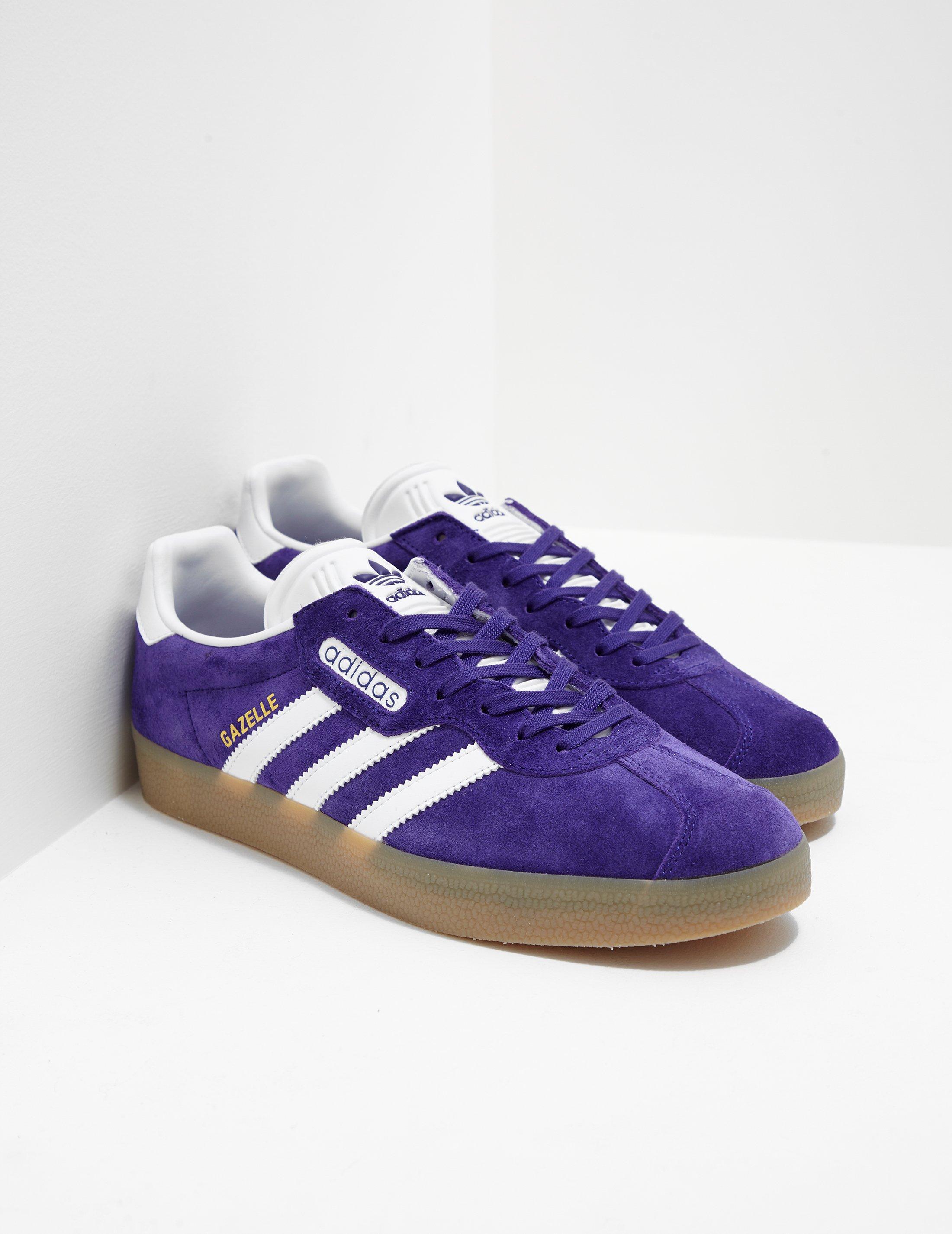 men's purple adidas gazelle trainers