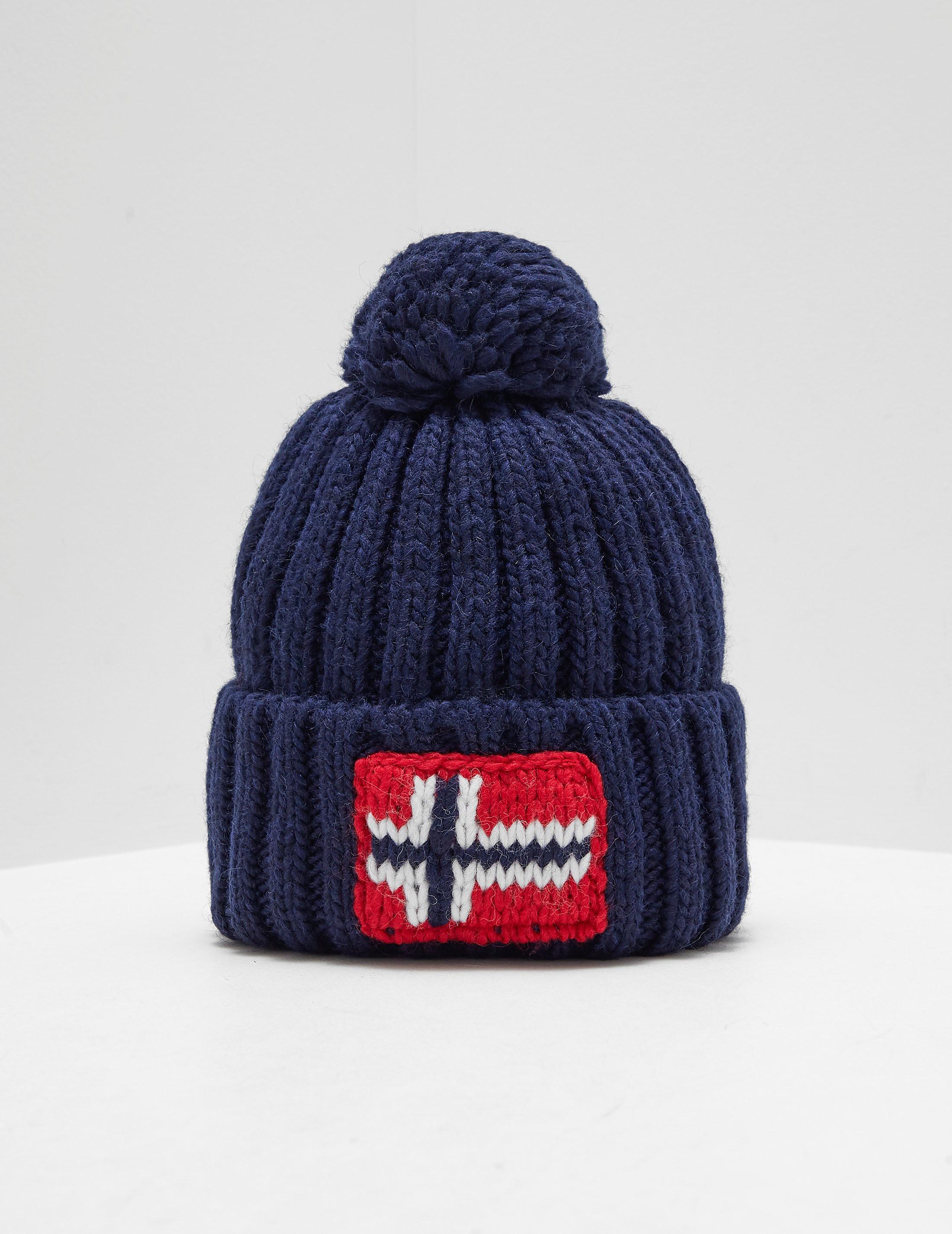 Dark blue bobble hat Outlet