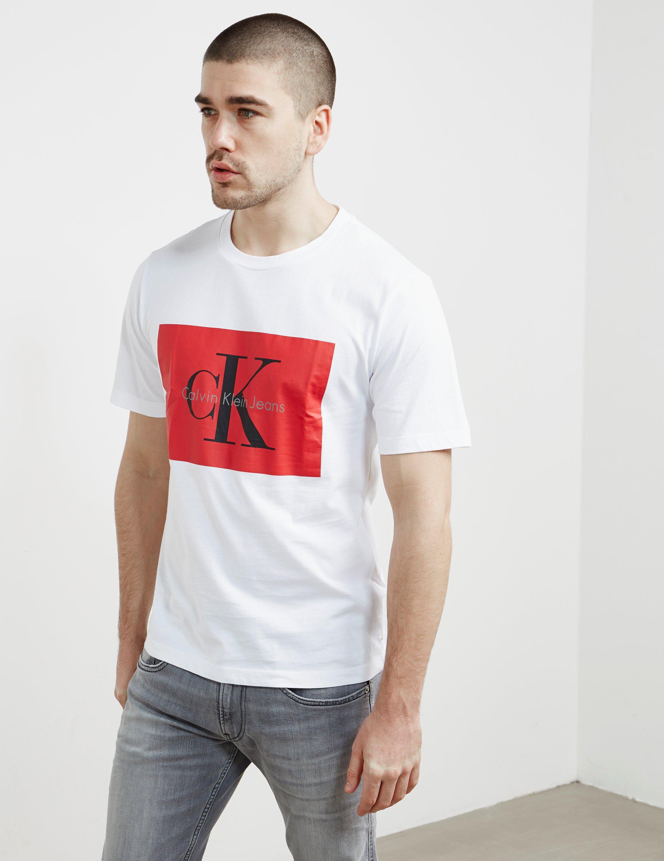 white calvin klein t shirt mens