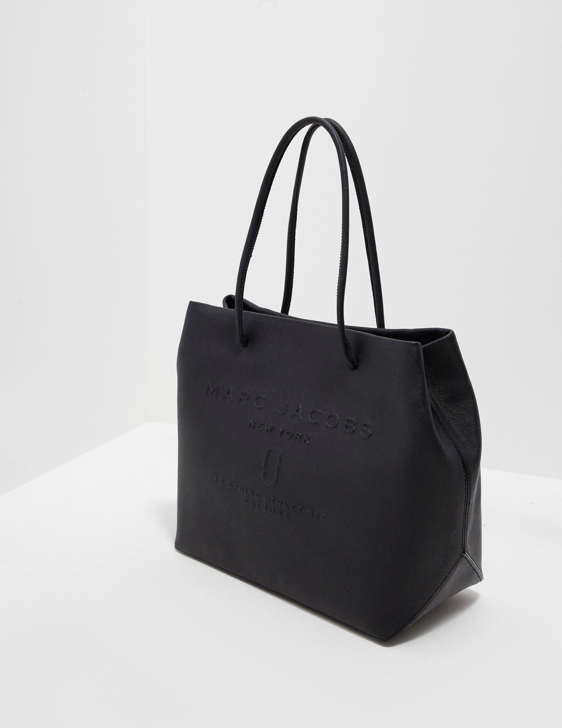 Marc Jacobs Leather Embossed Tote Bag Black - Lyst