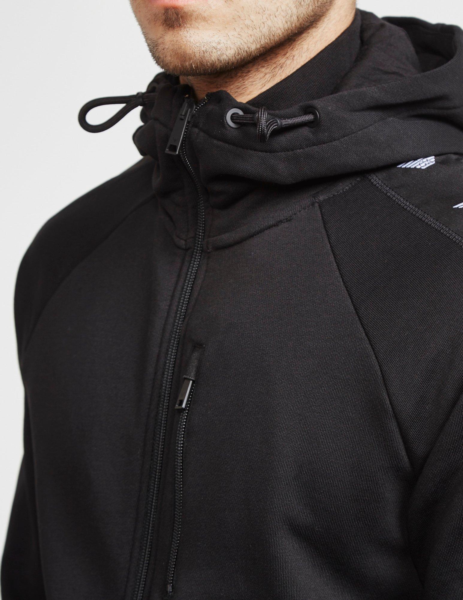 emporio armani eagle tape full zip hoodie