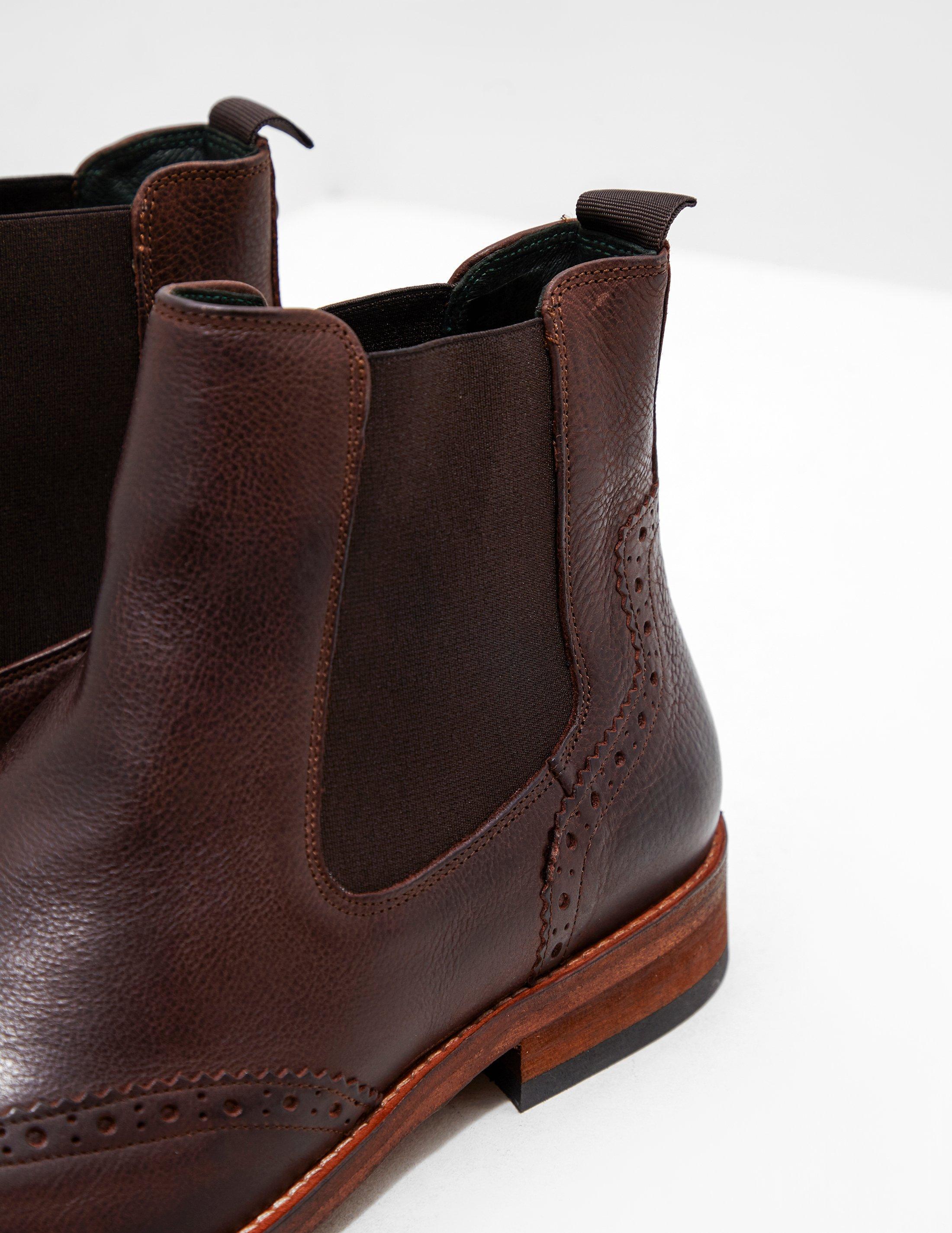 barbour raunds wing cap brogue chelsea boots