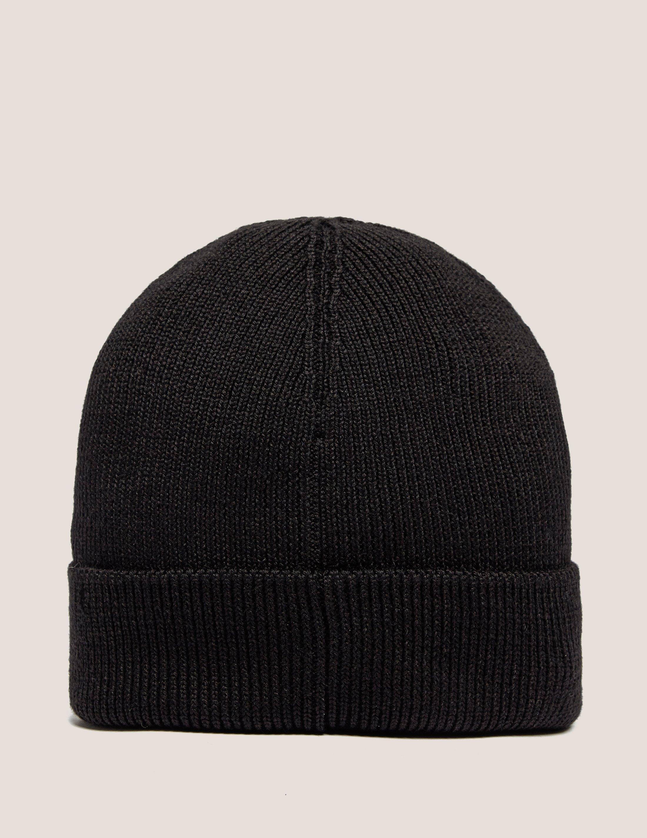 BOSS by Hugo Boss Wool Knitted Logo Beanie Black for Men Lyst