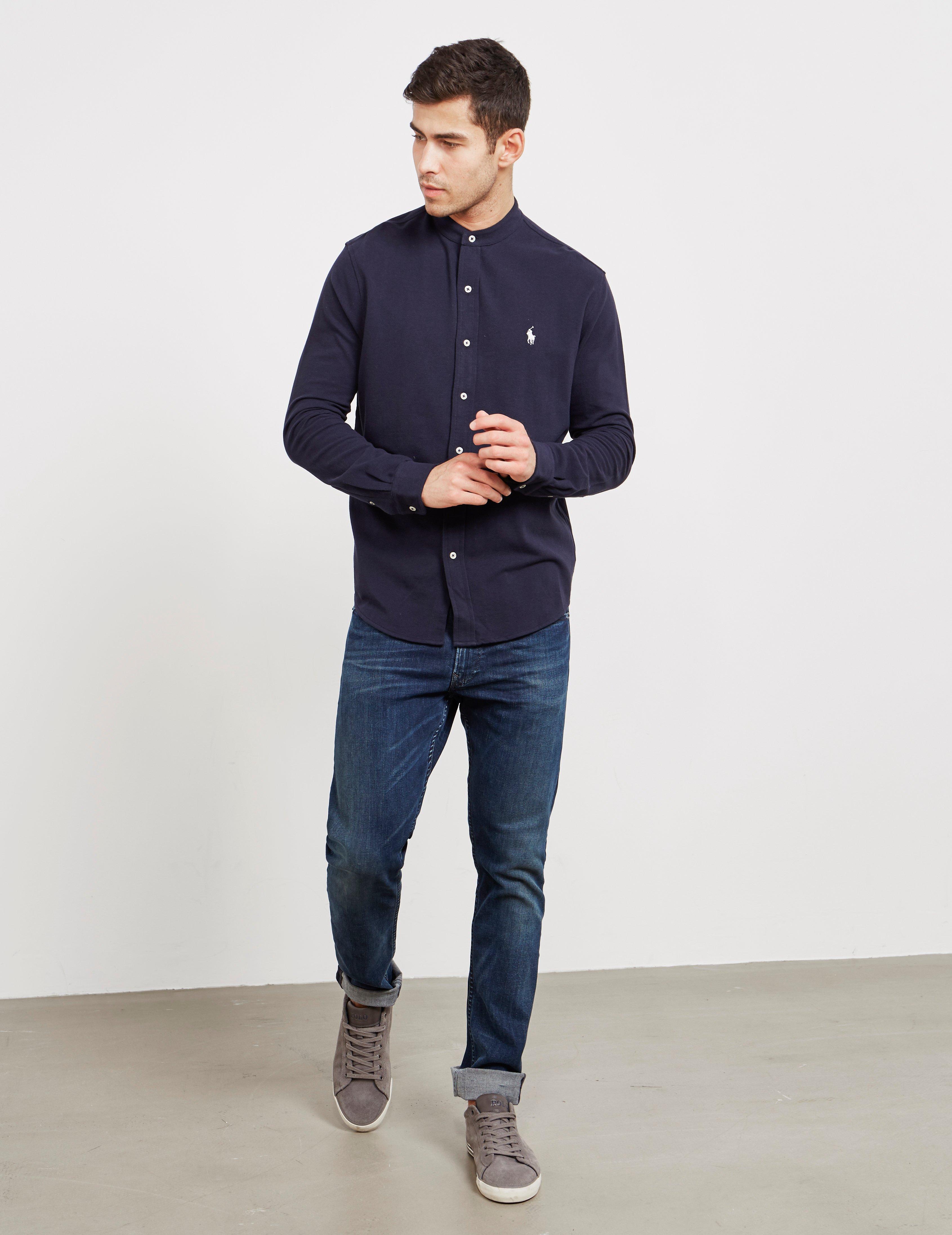 Long Sleeve Shirt Navy Blue for Men 