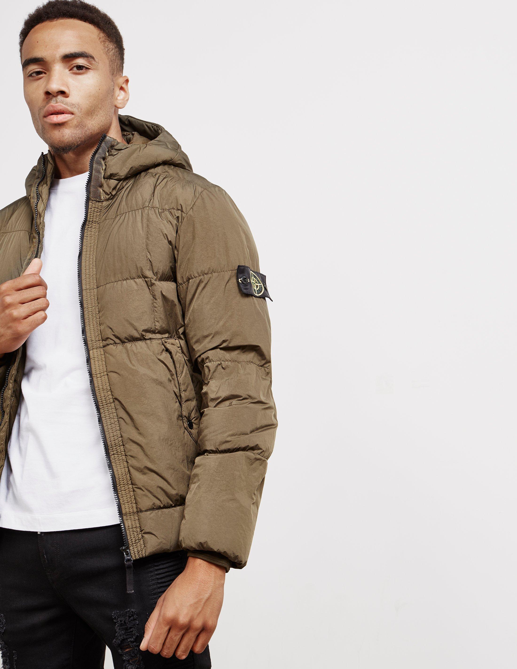 Stone Island Synthetic Garment Dyed Crinkle Padded Jacket Olive In Green For Men Lyst Stone Island Synthetic Garment Dyed Crinkle Padded Jacket Olive In Green For Men Lyst