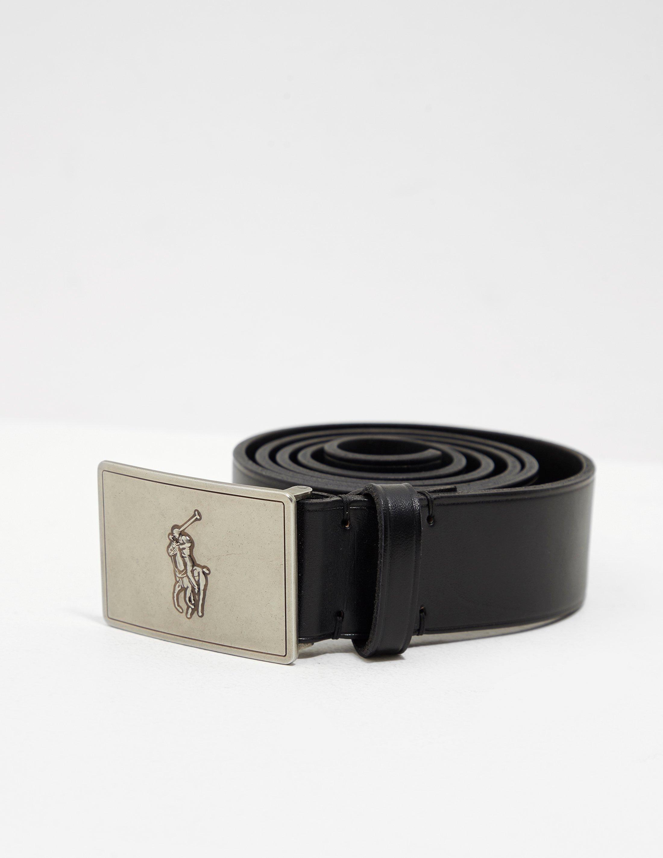 Polo Ralph Lauren Leather Pony Plaque Belt Black for Men - Lyst