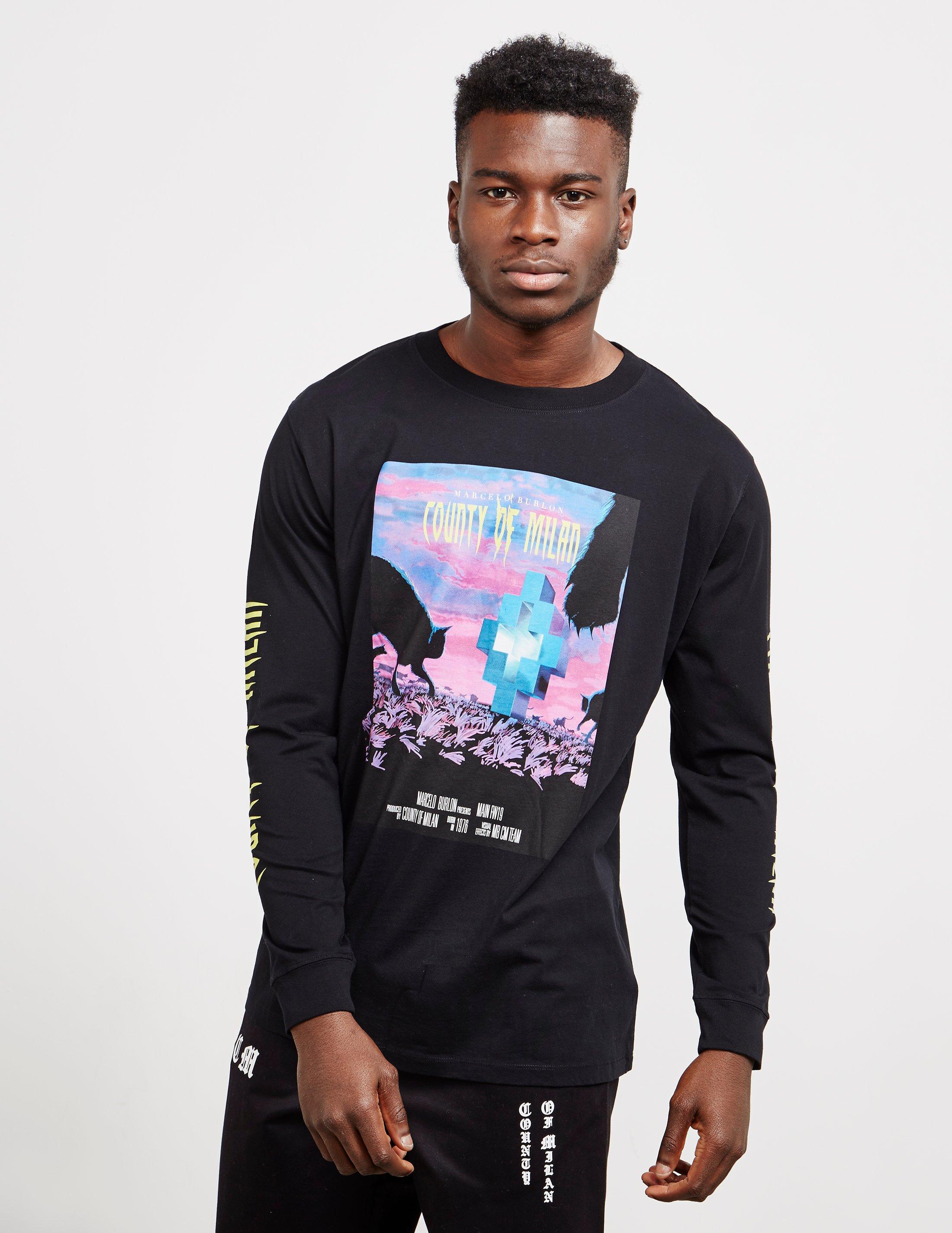 Download Marcelo Burlon Cotton Sleep Long Sleeve T-shirt - Online ...