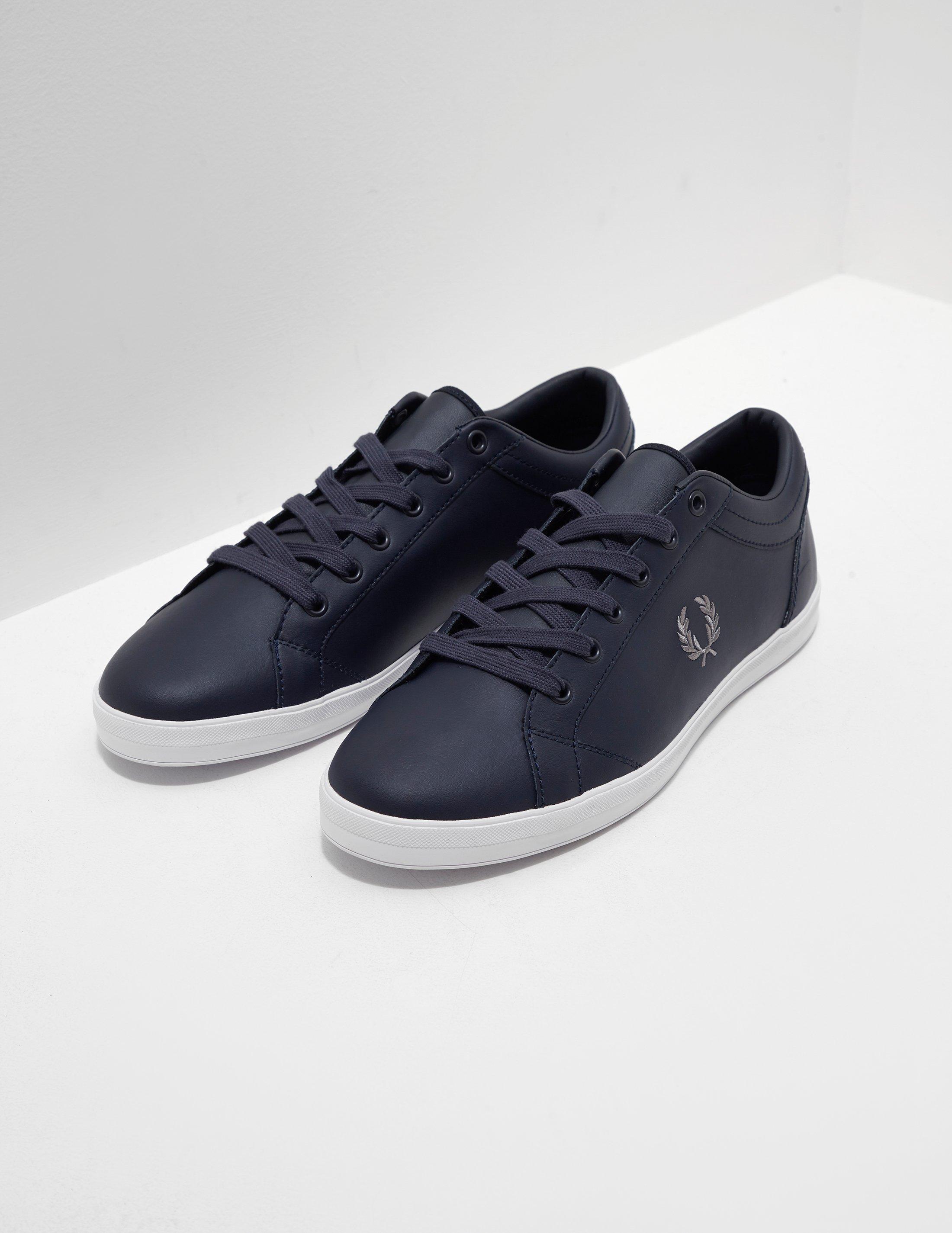 Fred Perry Baseline Leather Navy Blue for Men - Lyst