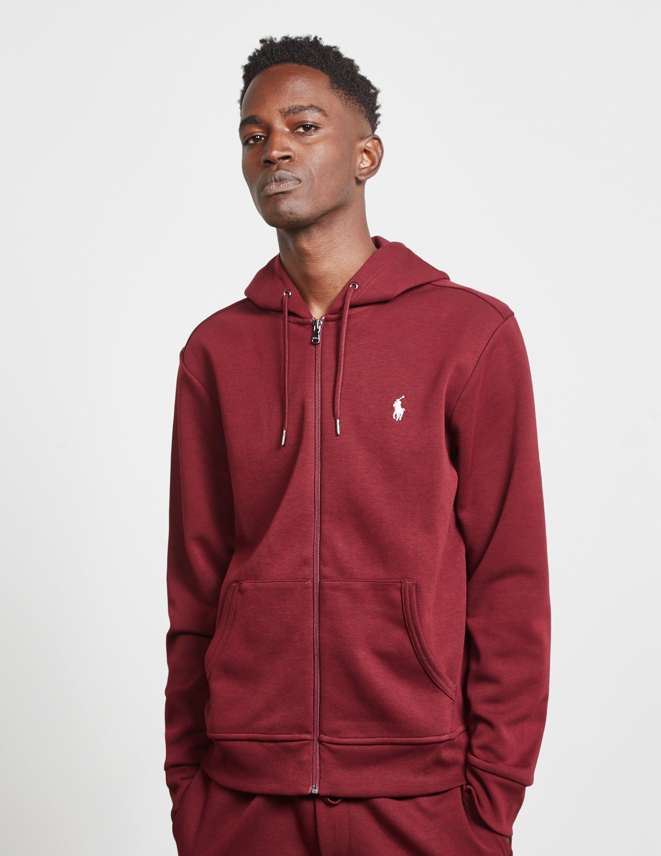 Polo Ralph Lauren Tech Fleece Full Zip Hoodie Red for Men | Lyst