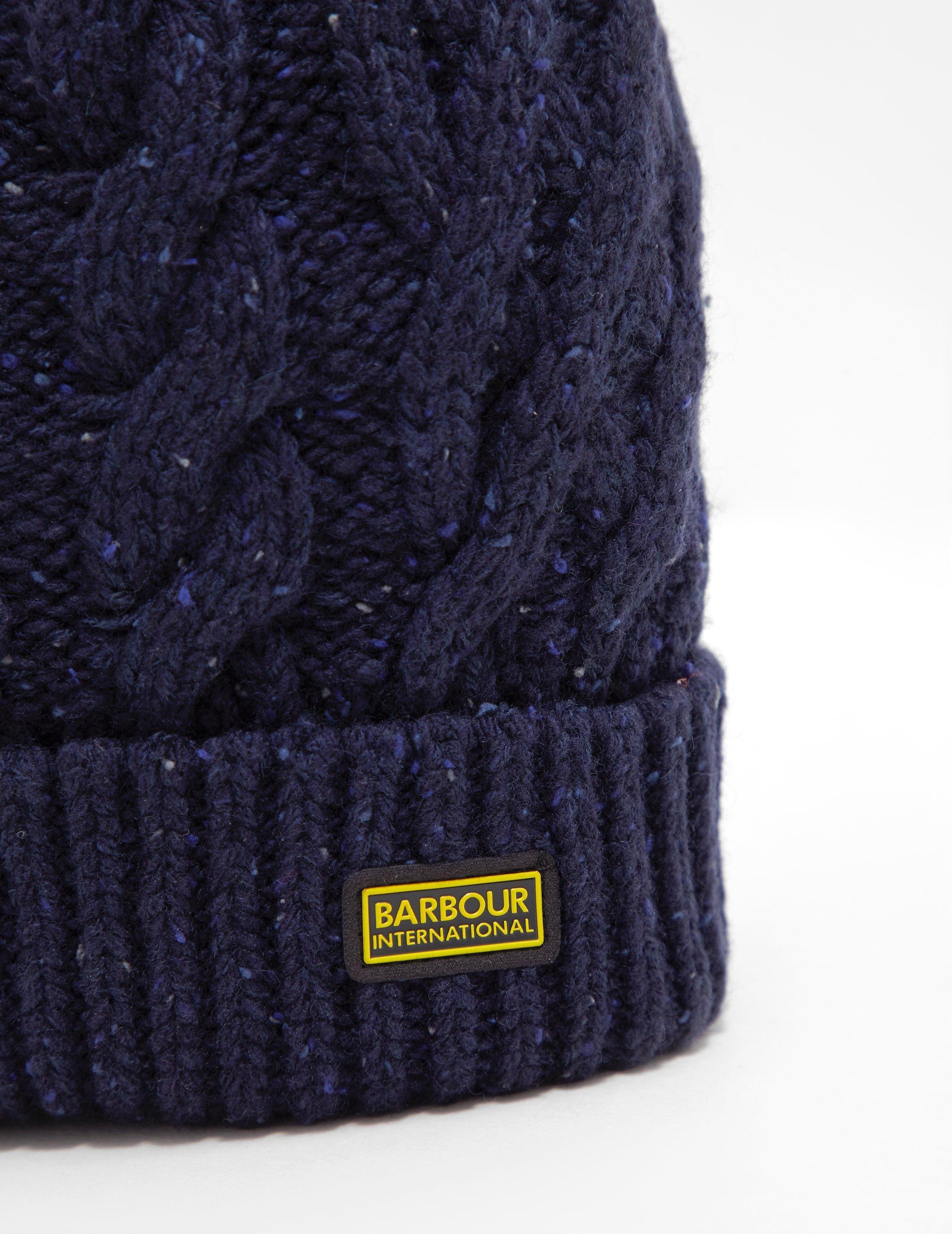 mens barbour bobble hat