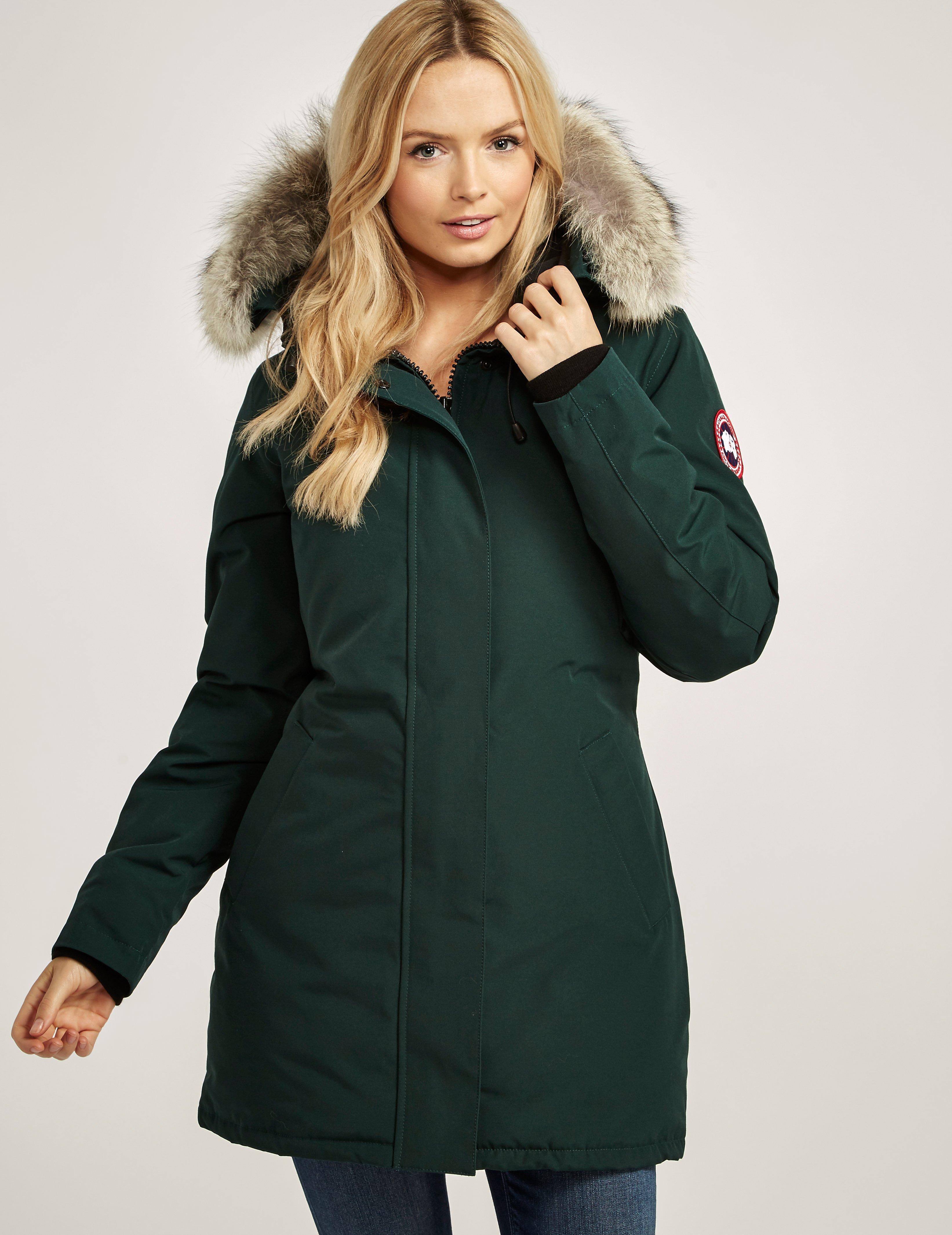 Canada Goose Goose Victoria Parka Green Lyst