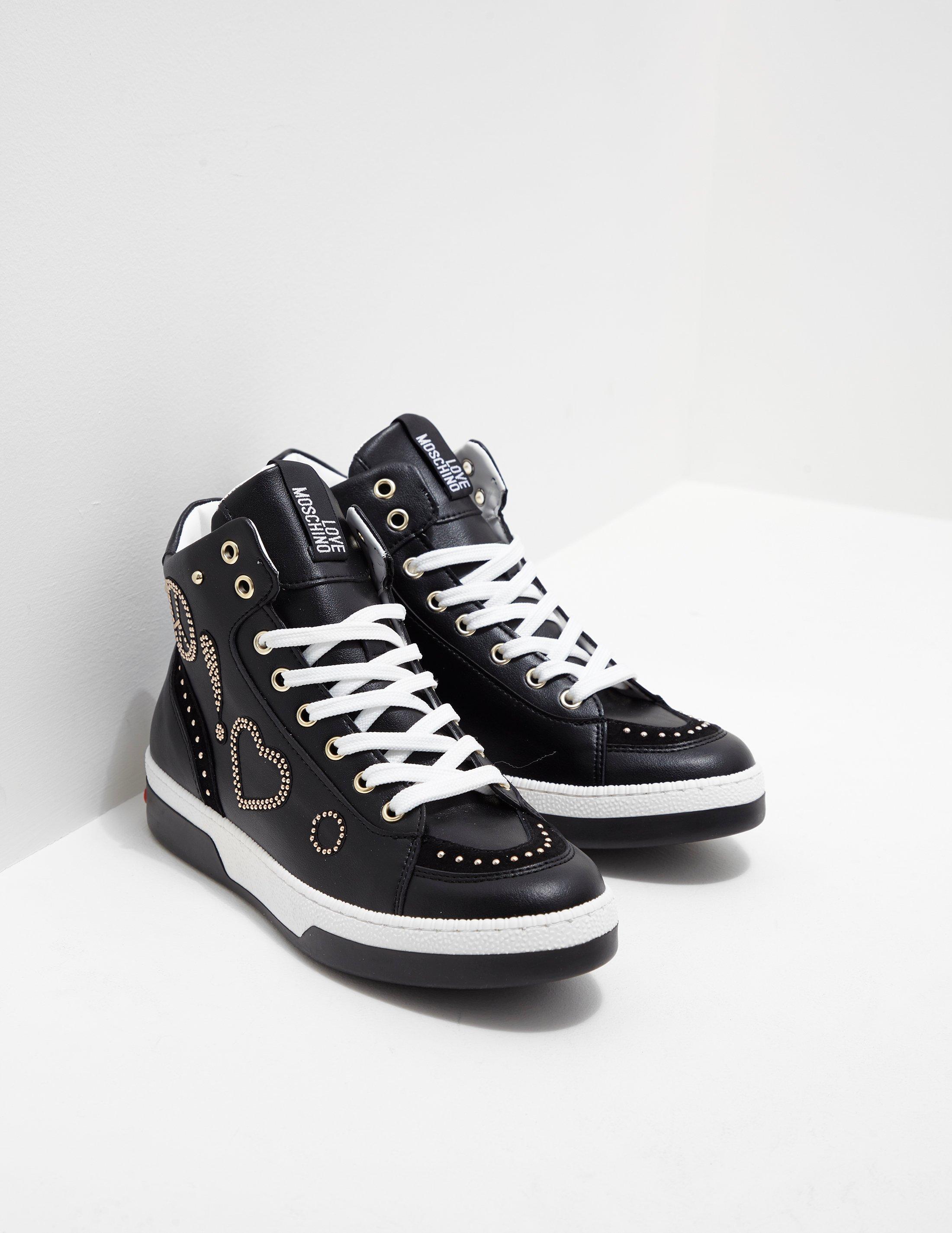 love moschino high top trainers