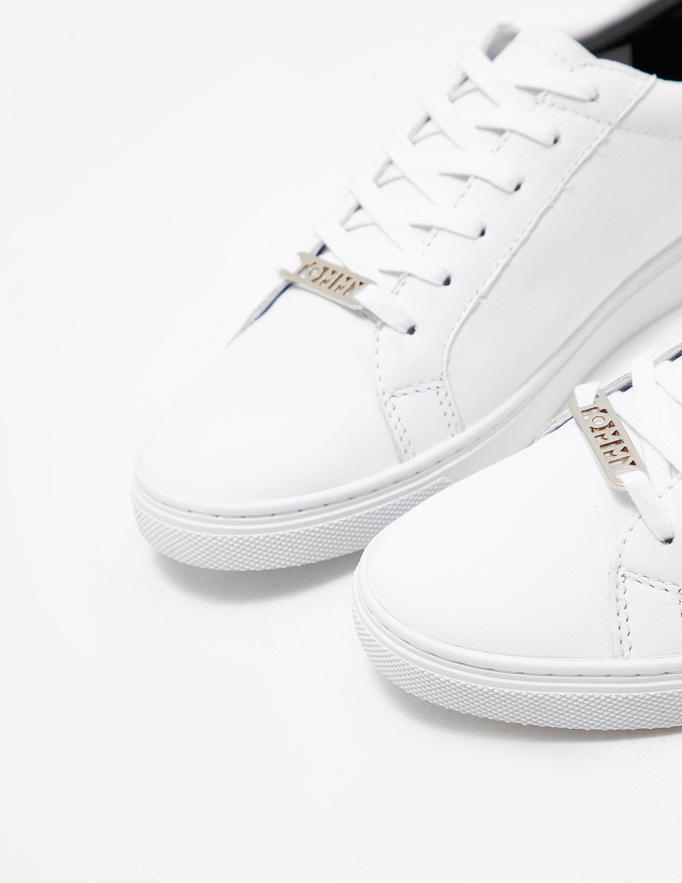 Tommy Hilfiger Leather Essential Sneakers White | Lyst