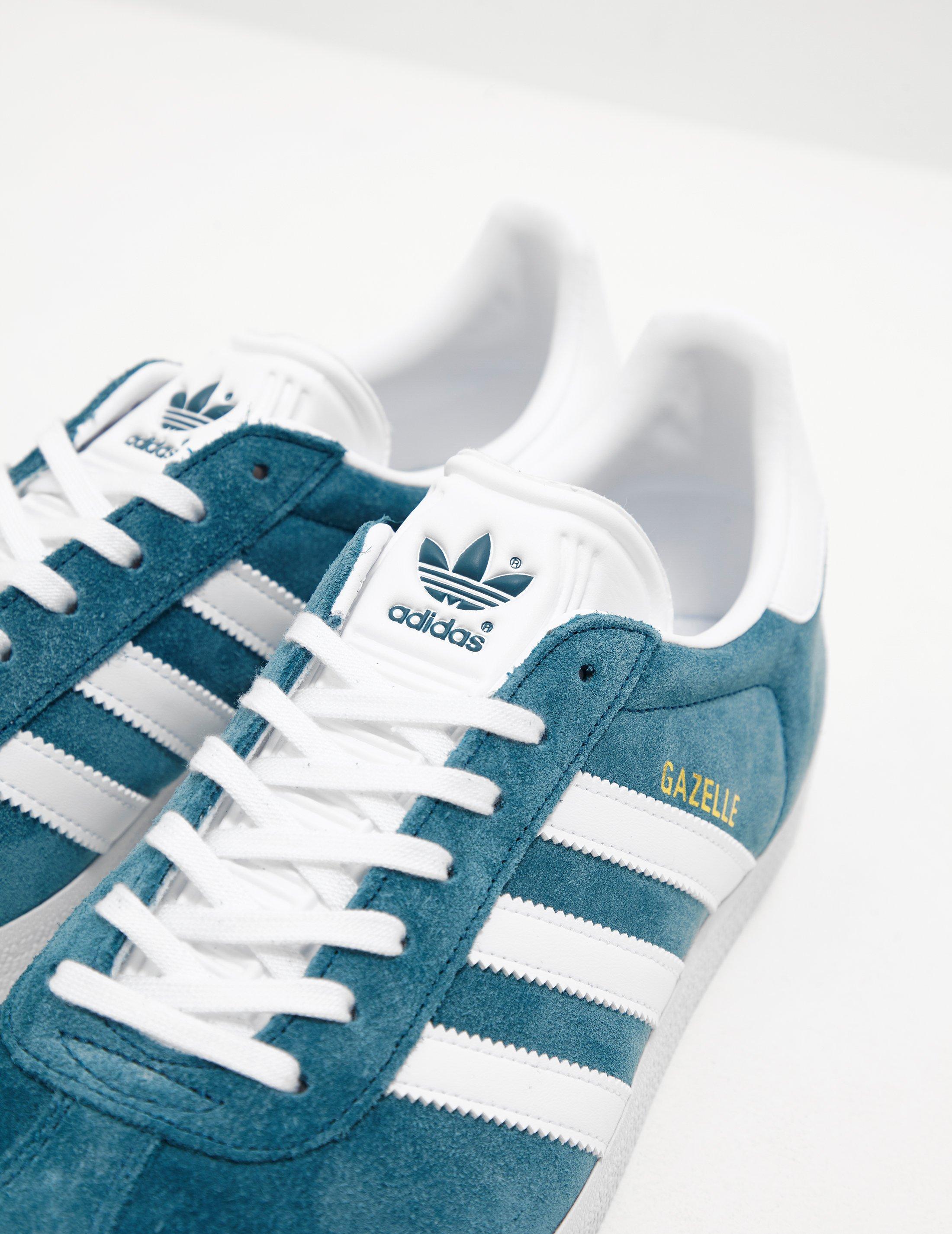 adidas Originals Suede Mens Gazelle Teal/white in Blue for Men | Lyst