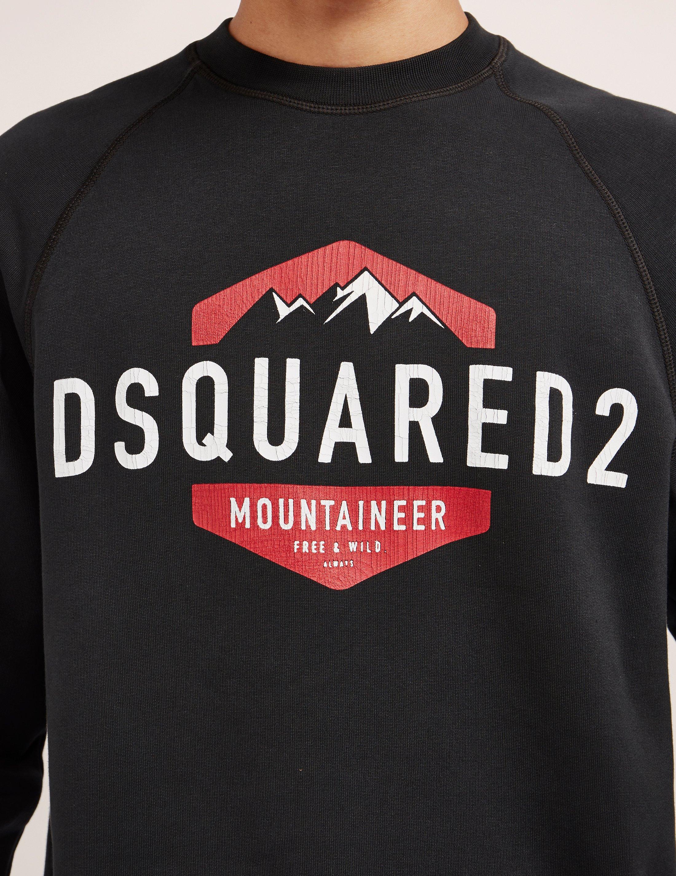 dsquared mountaineer sweatshirt black