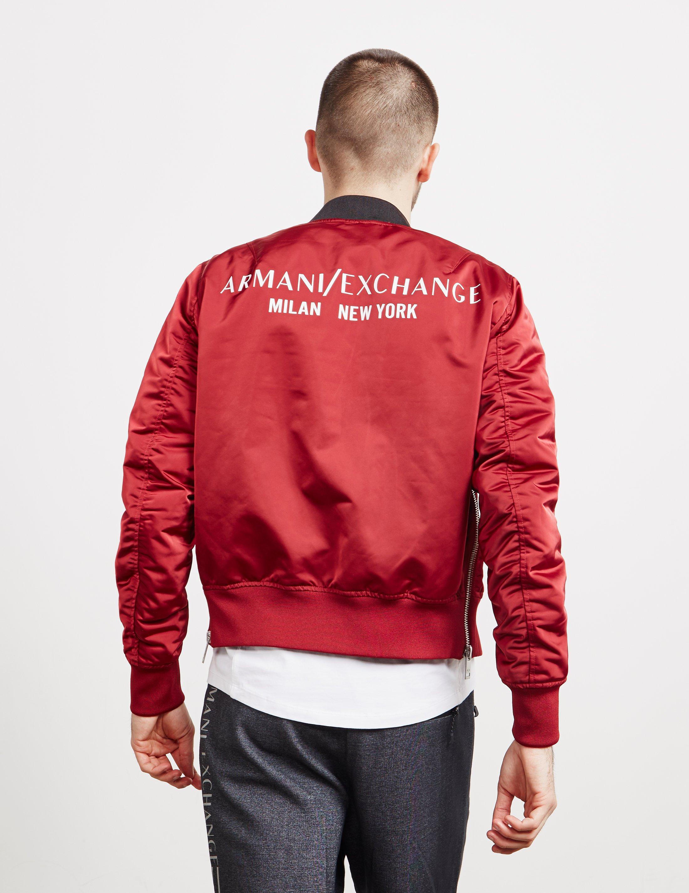 armani exchange jacket red