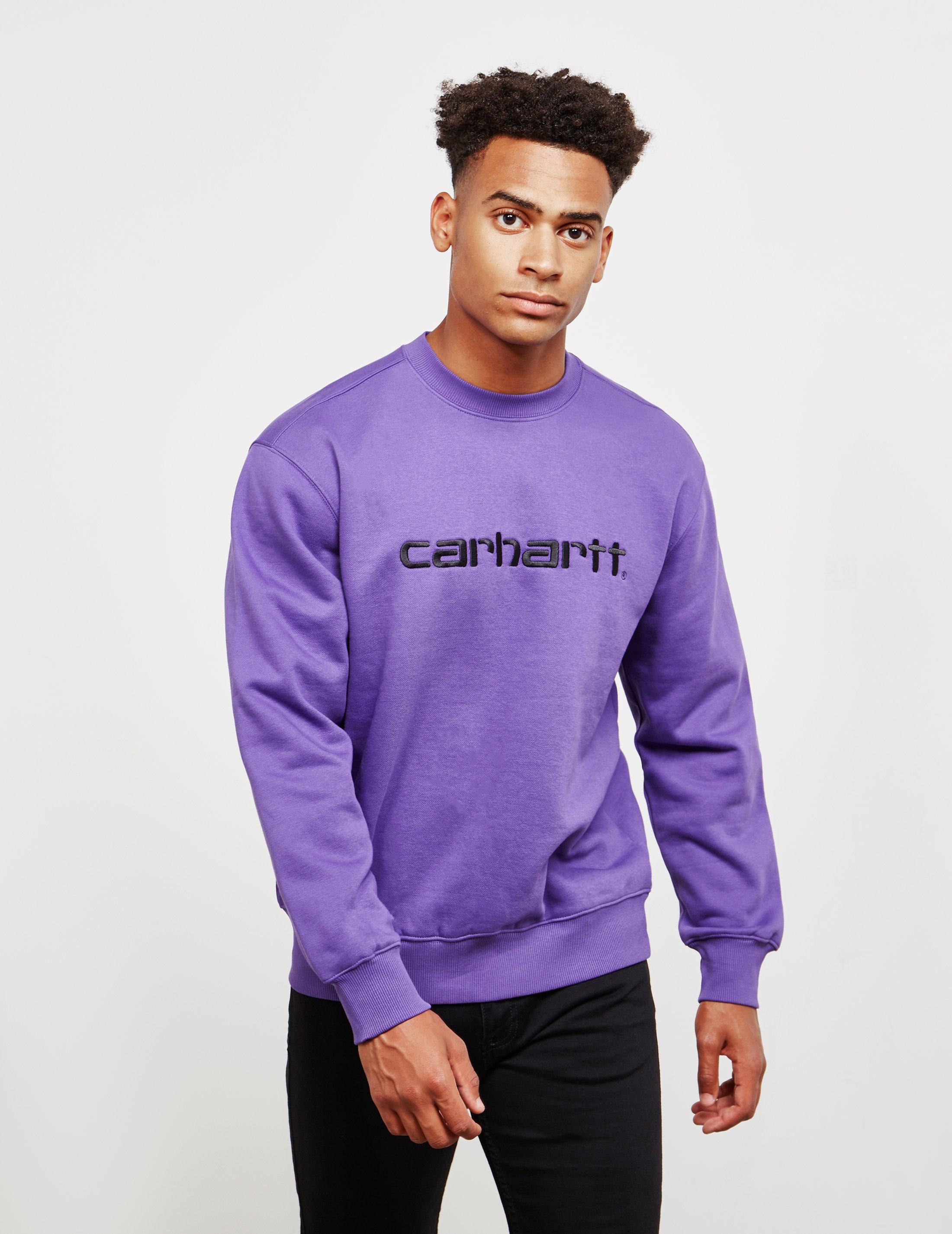 Carhartt WIP Mens Carhartt Crew Sweatshirt Purple for Men - Lyst