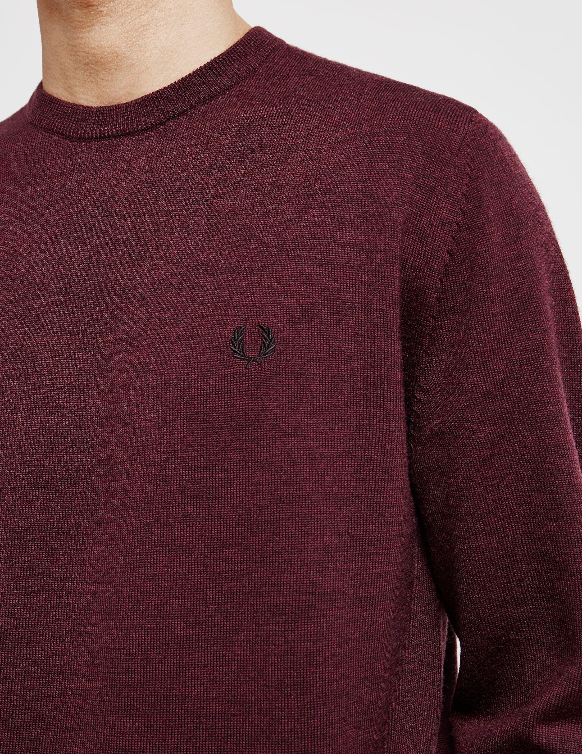 fred perry burgundy jumper