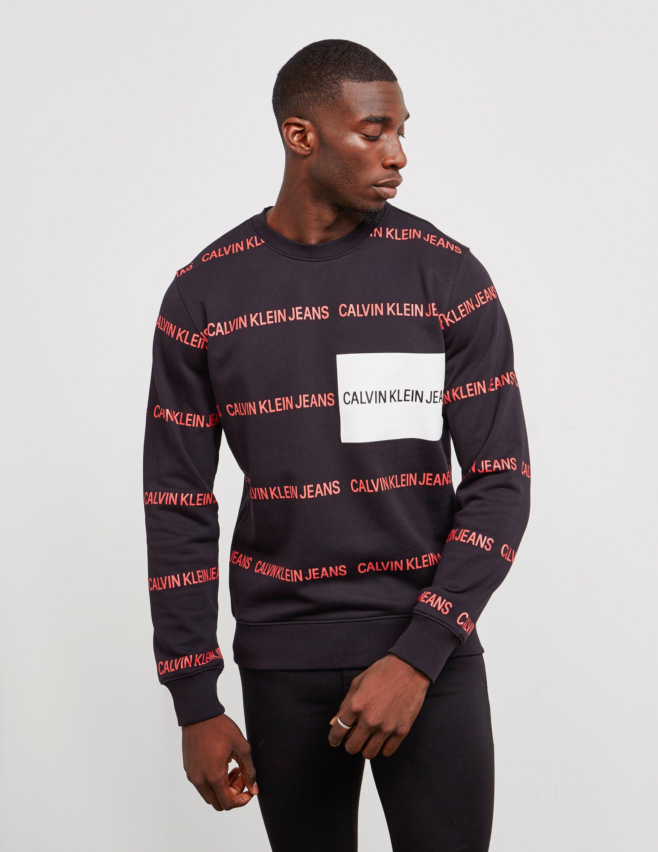 calvin klein all over print hoodie