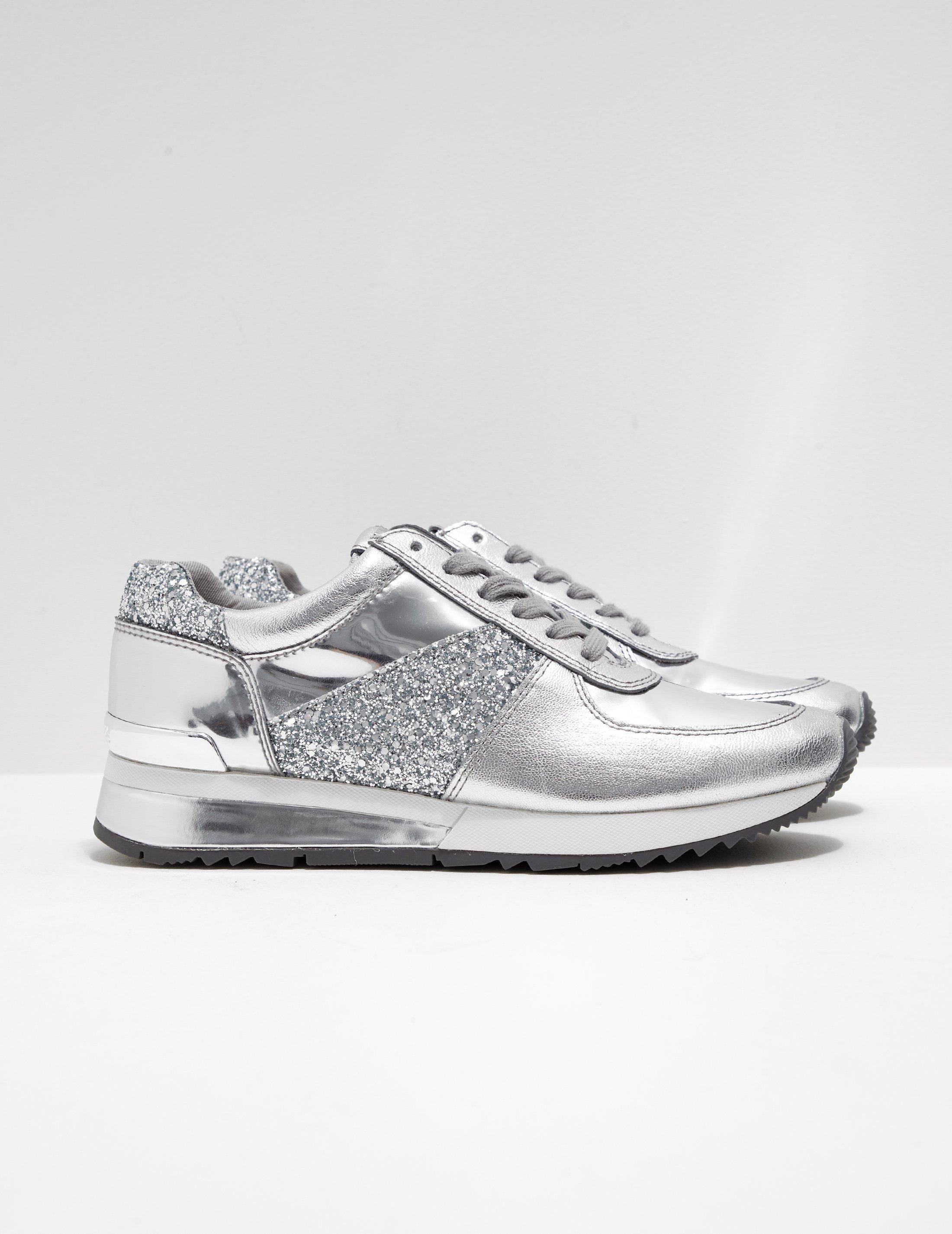 m&s silver trainers