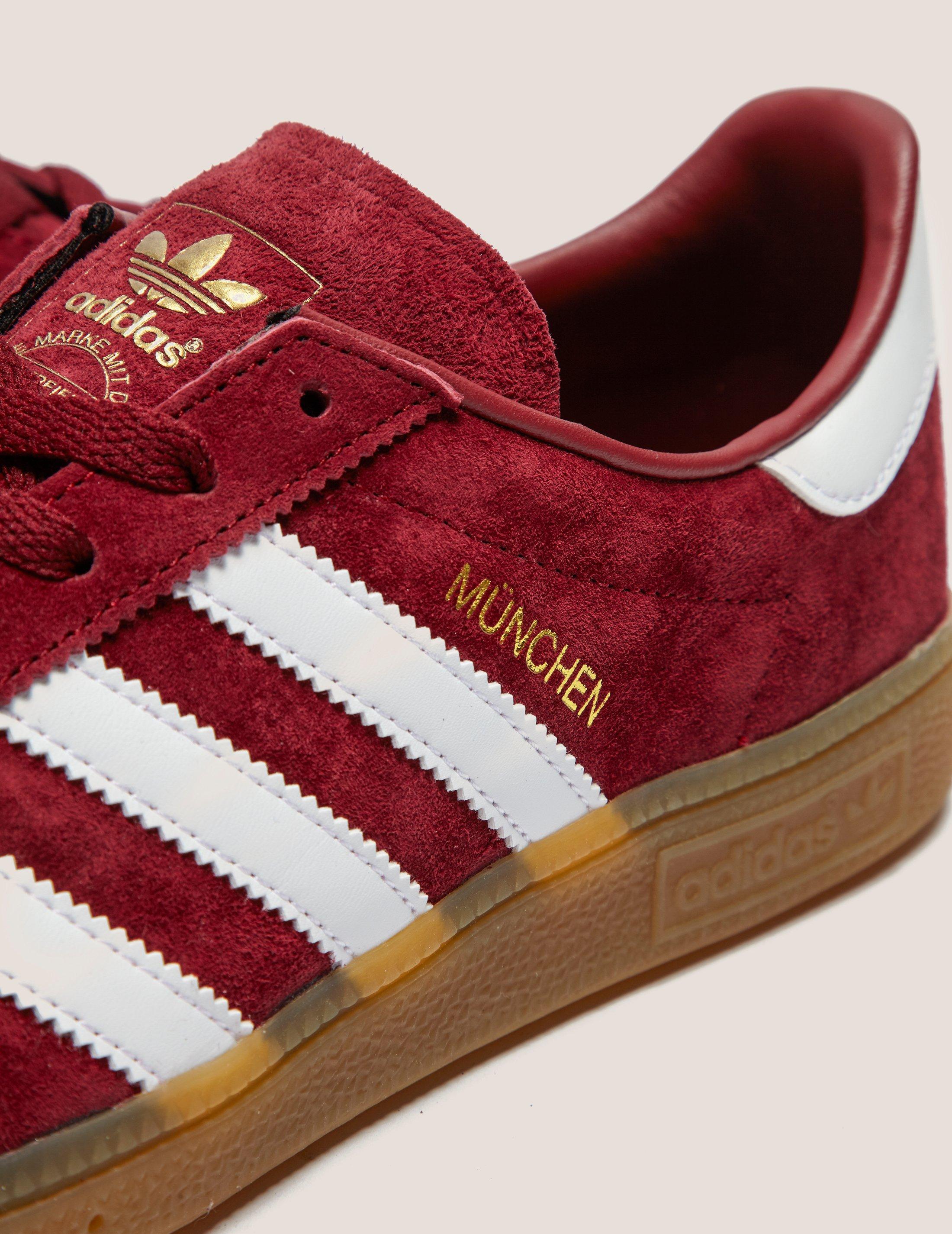 adidas Leather Munchen in Burgundy (Red) for Men | Lyst