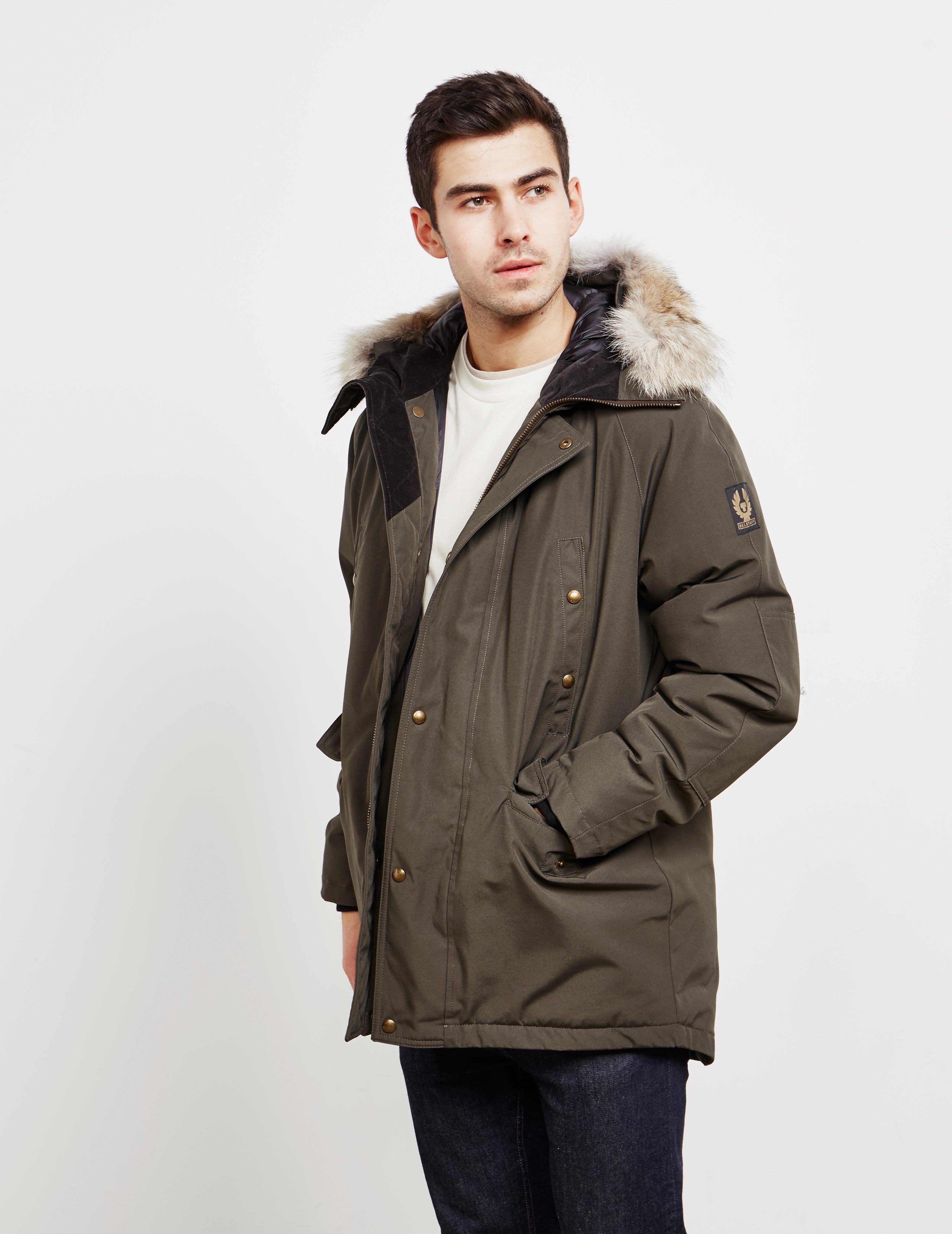 Belstaff Fur Meadwell Parka Jacket Online Exclusive Green for Men Lyst