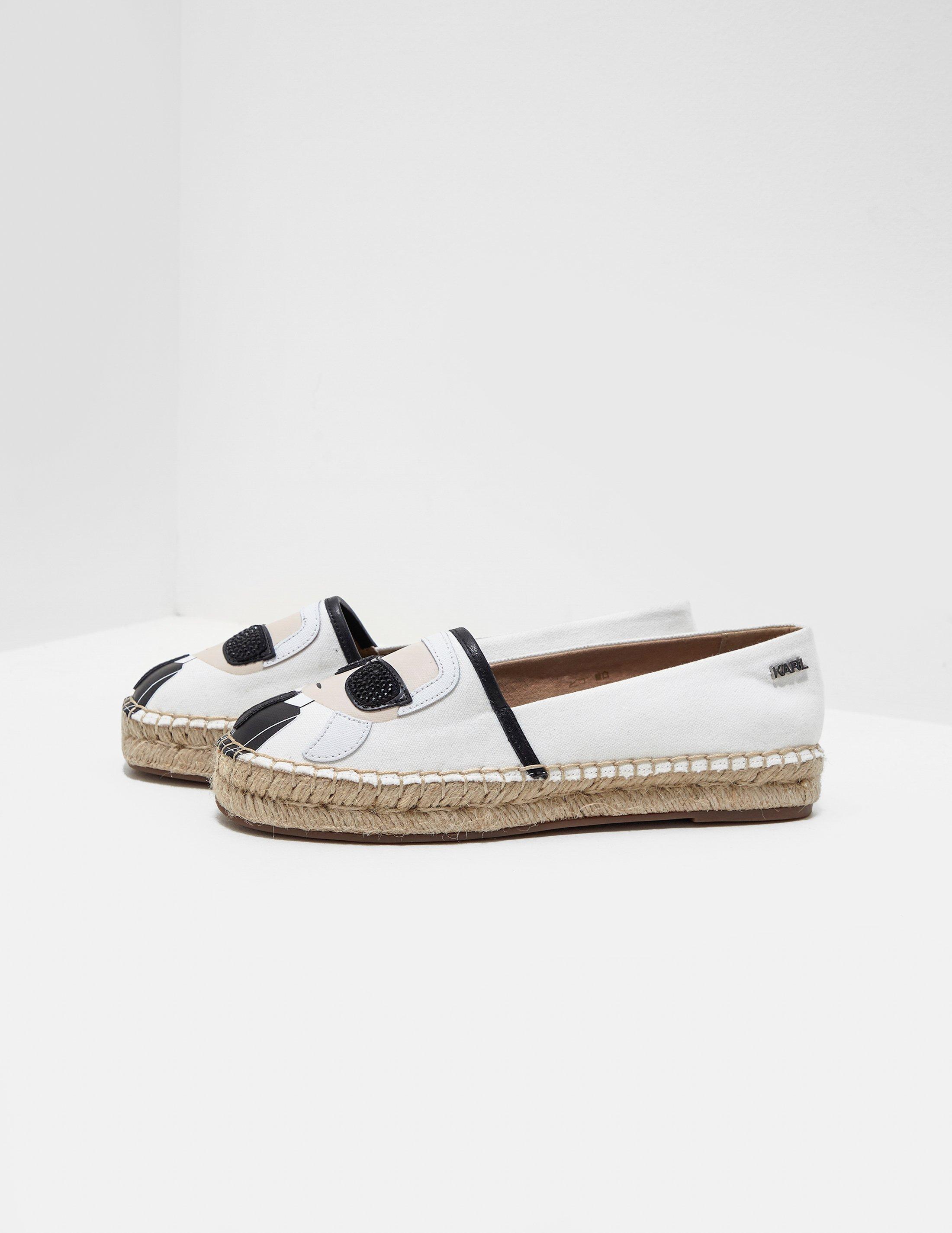 Karl Lagerfeld Canvas Espadrilles in White - Lyst