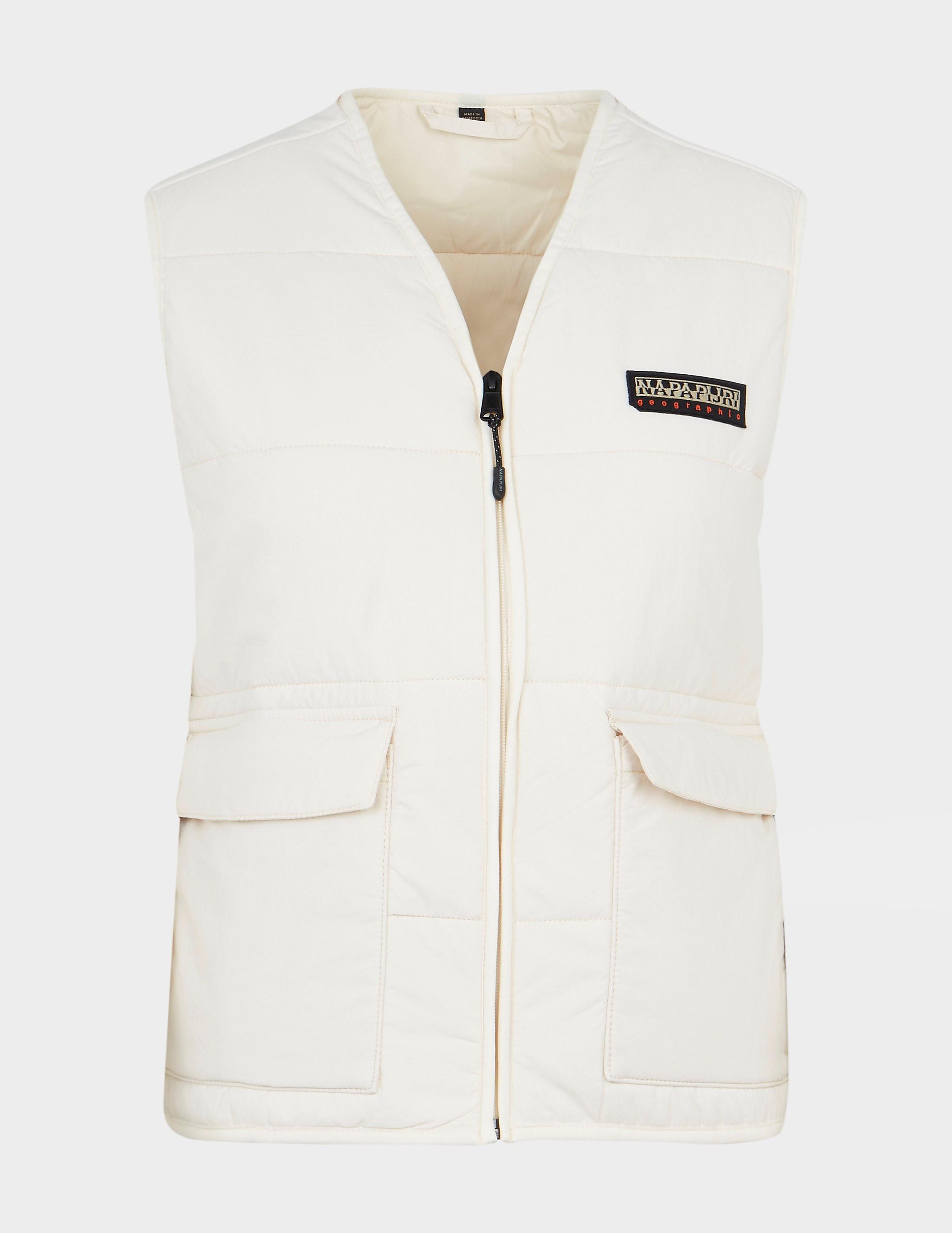 Napapijri Padded Gilet in Natural | Lyst