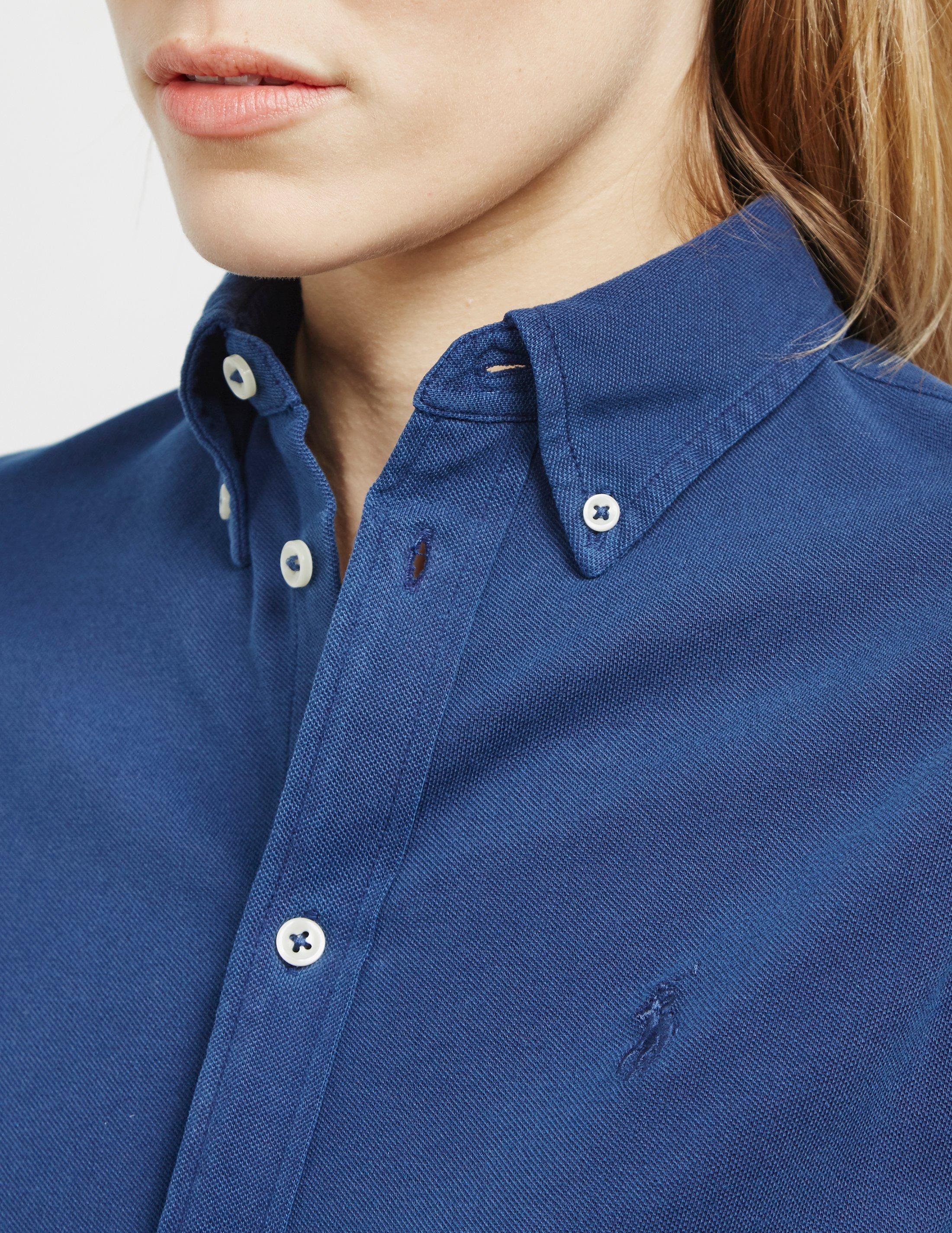 Polo Ralph Lauren Heidi Long Sleeve Shirt Navy Blue | Lyst