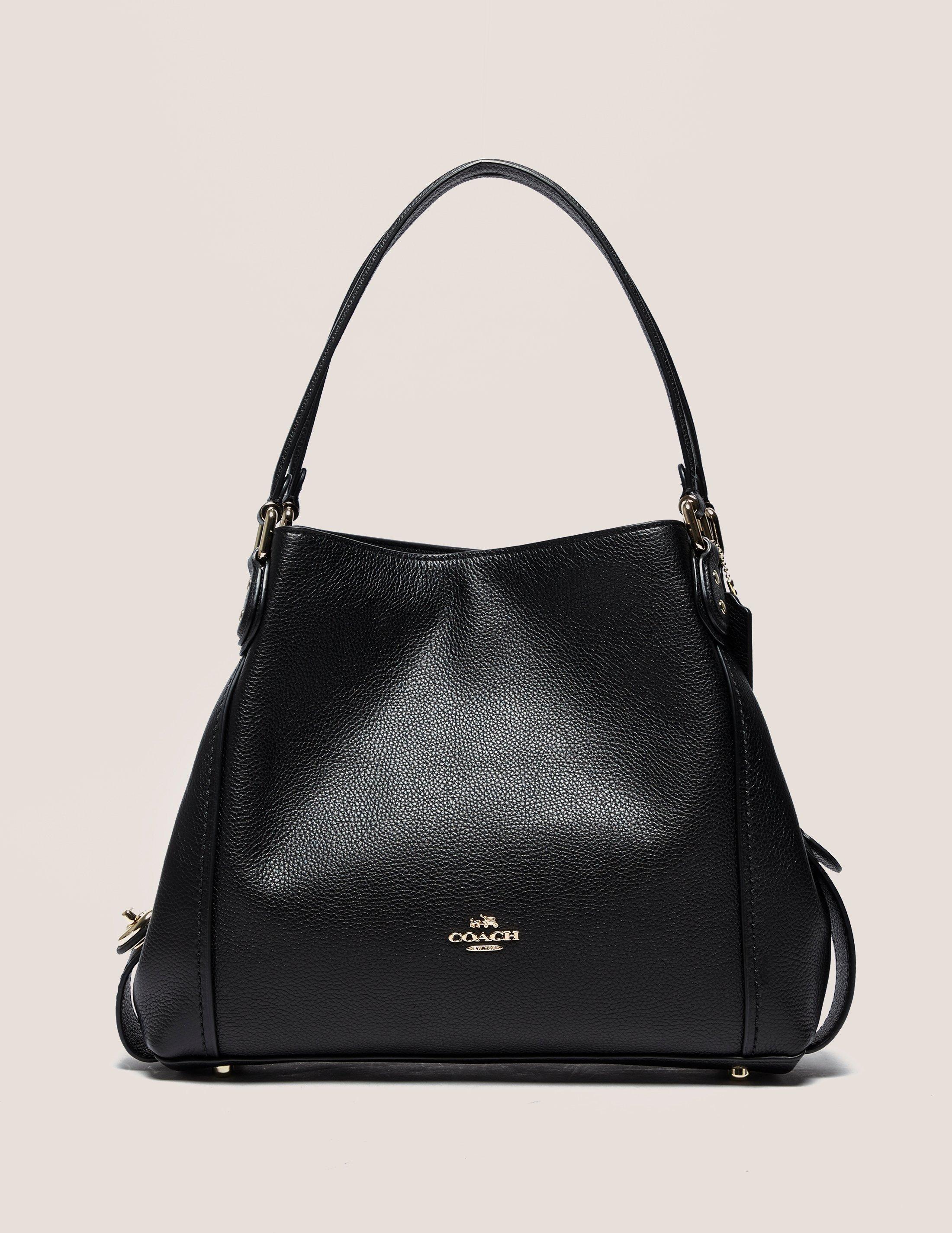COACH Leather Edie 31 Shoulder Bag in Black - Lyst