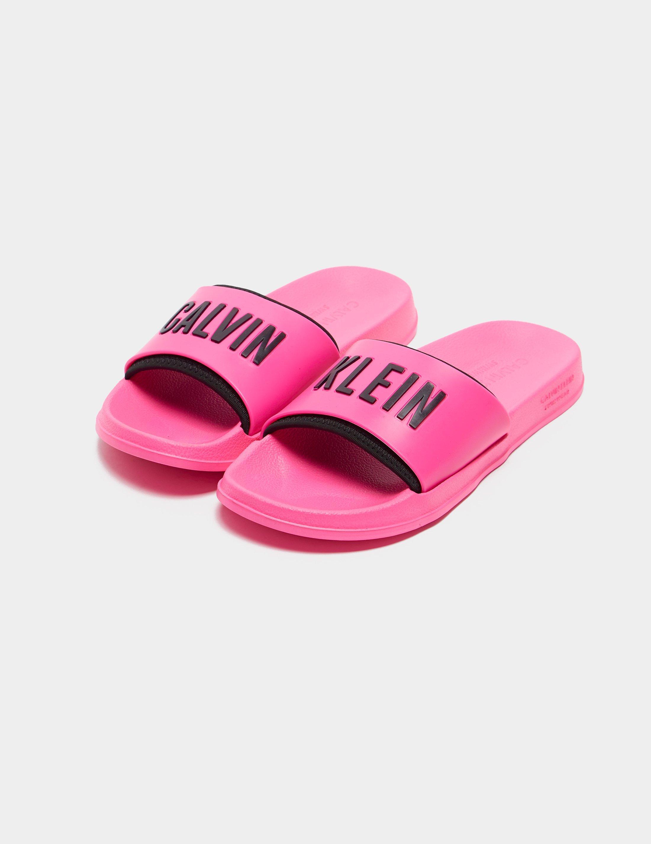 Calvin Klein Synthetic Pool Slides Pink - Lyst